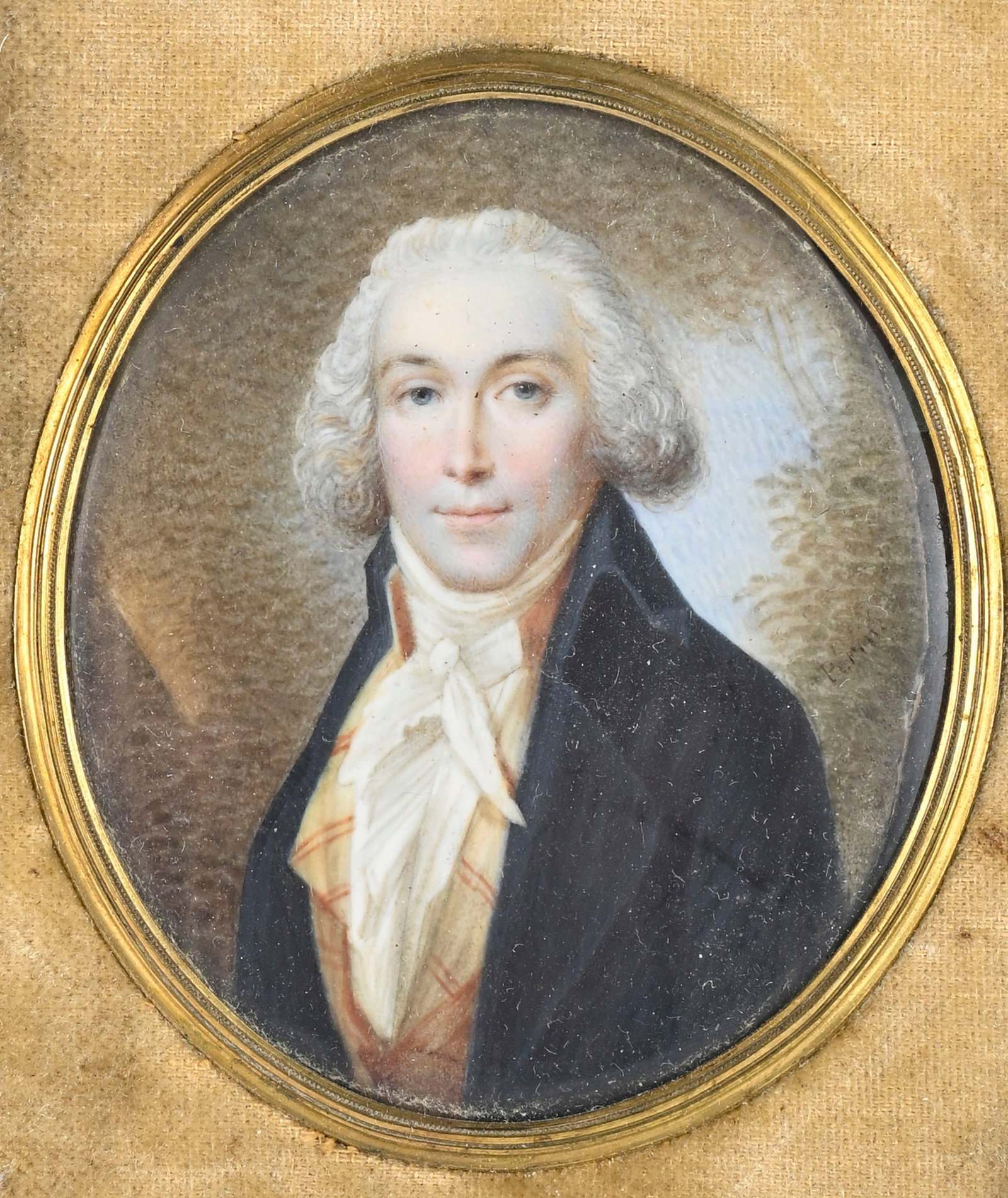 Lié Louis Périn- Salbreux (1753-1817) attr. à, paire de miniatures d'un couple, d - 3