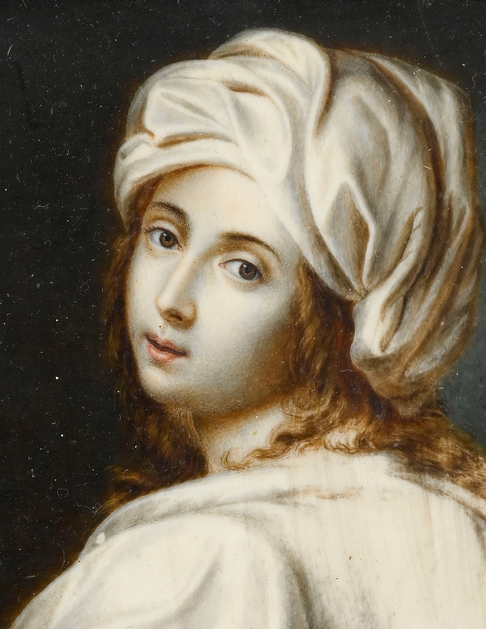 Béatrice Cenci, d’après Guido Reni, vers 1600, copie en miniature sur ivoire, XIXe s - 3
