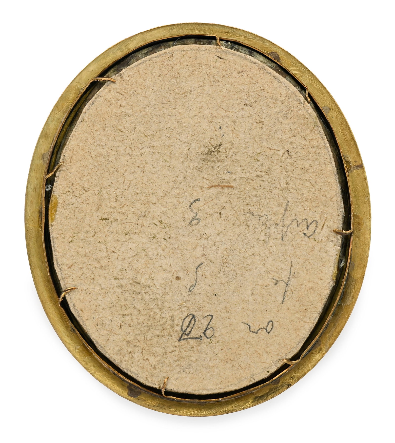 2 boîtes rondes avec miniature de dames, début XIX e s., l'une en composition de couleur v - 4