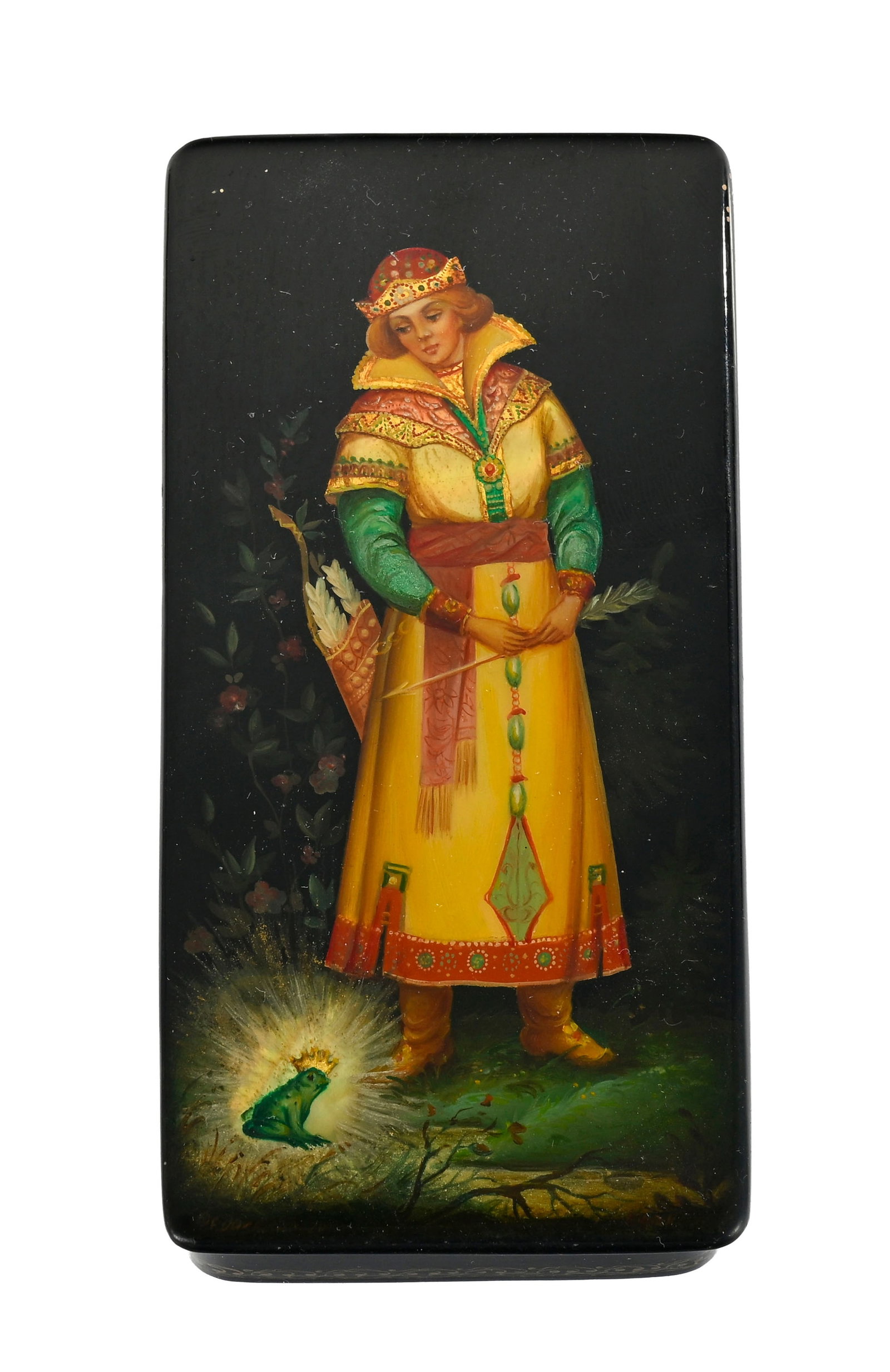Ensemble de 3 boîtes en papier mâché laqué, école Fedoskino, Russie 1999-20 - 2