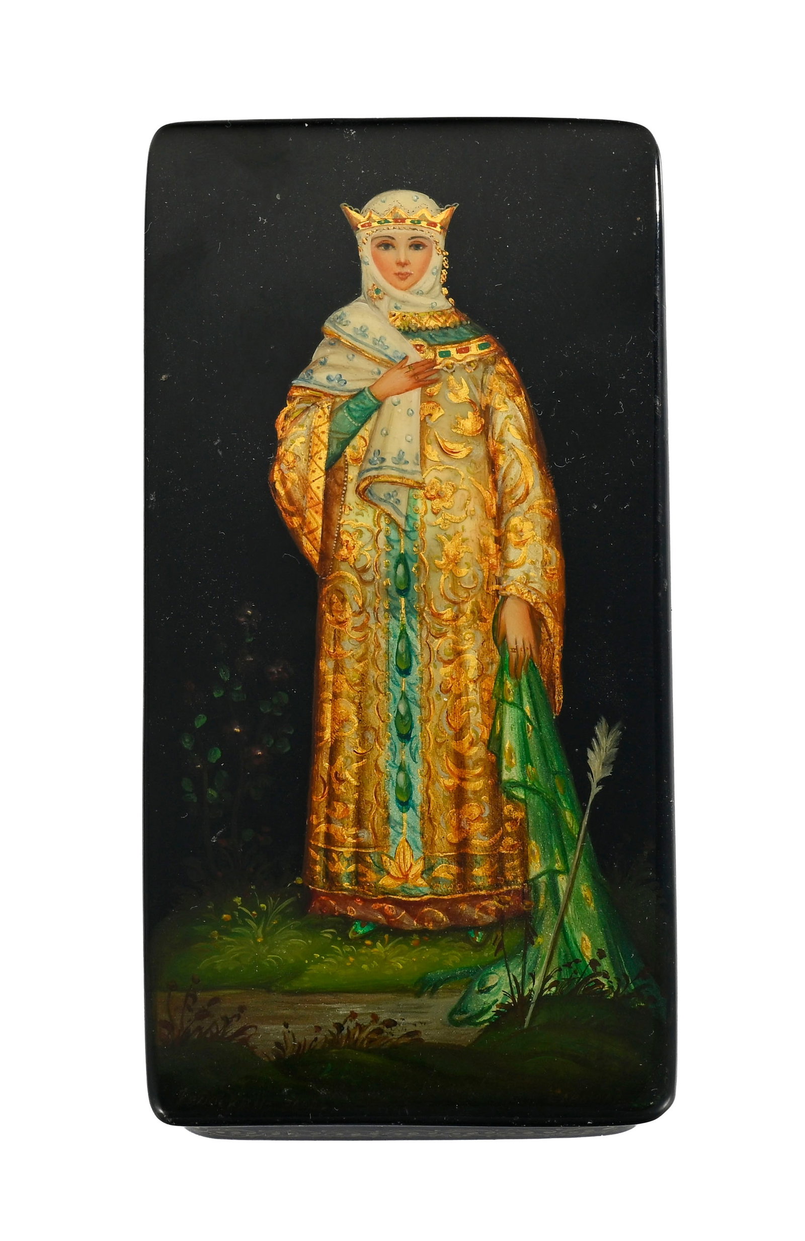 Ensemble de 3 boîtes en papier mâché laqué, école Fedoskino, Russie 1999-20 - 3