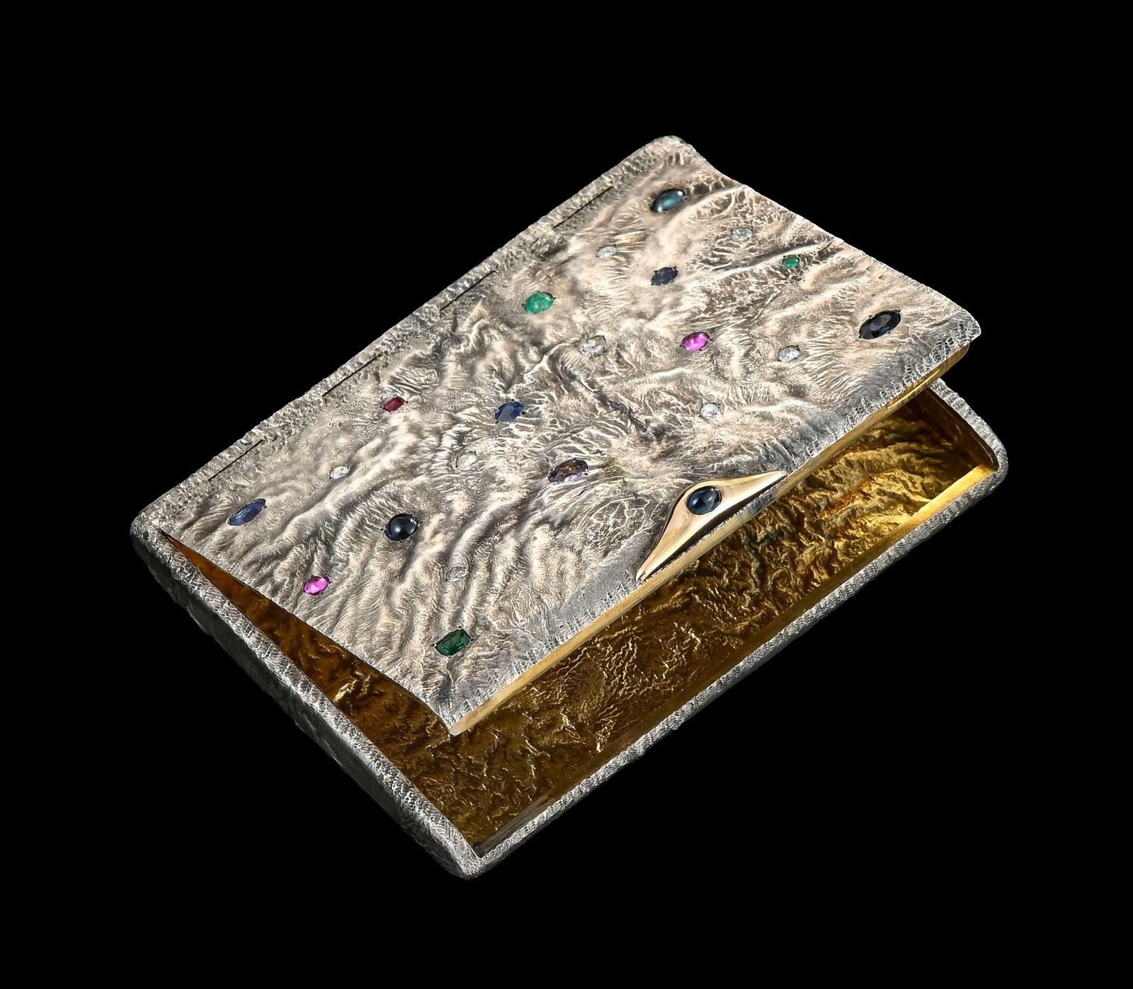Étui à cigarettes Samorodok en argent, St Pétersbourg, 1908, V Gordon, insér - 3