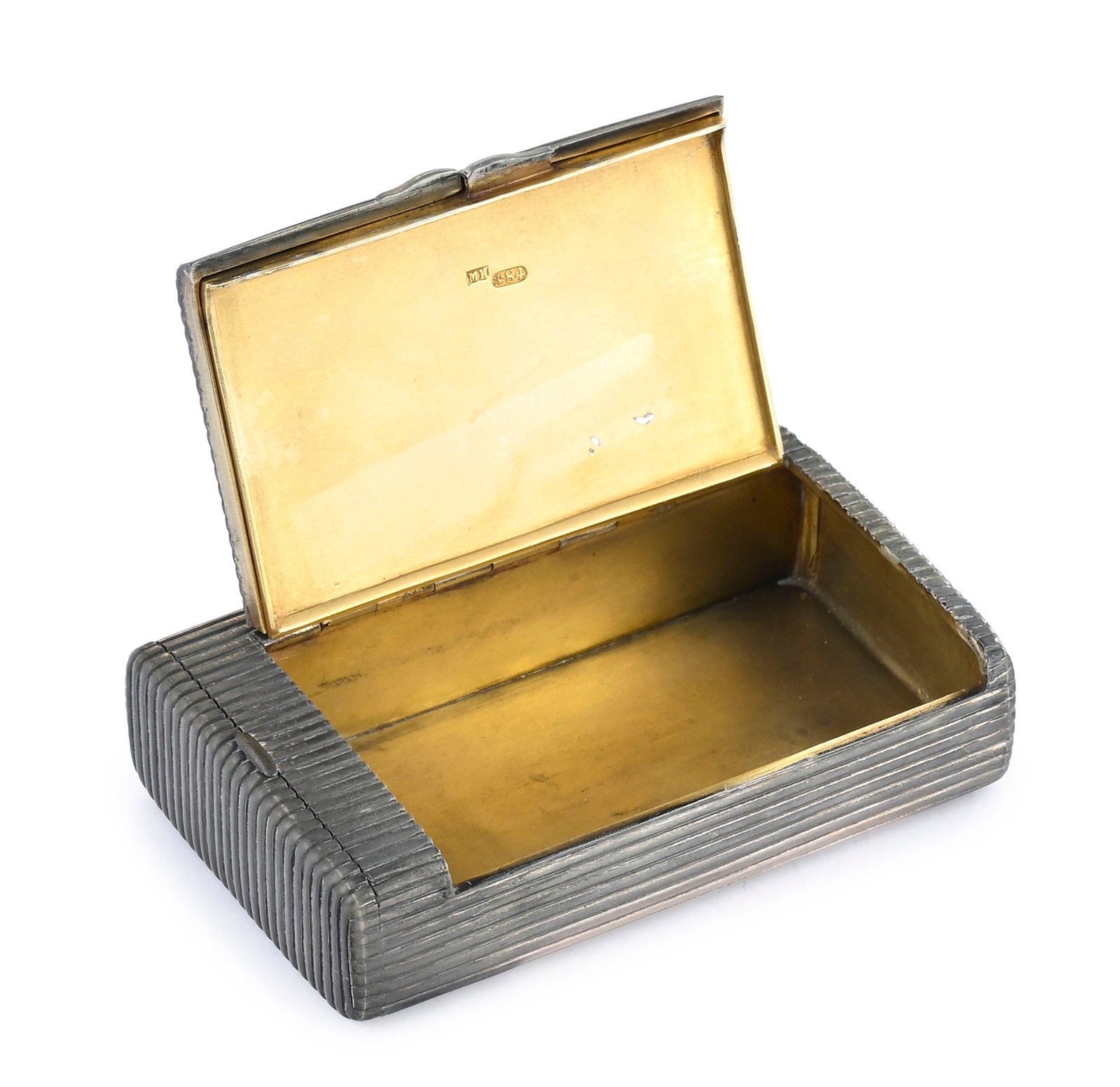 Étui à cigarettes en argent cannelé, Saint-Pétersbourg, vers 1890, Mikhail Isako - 5