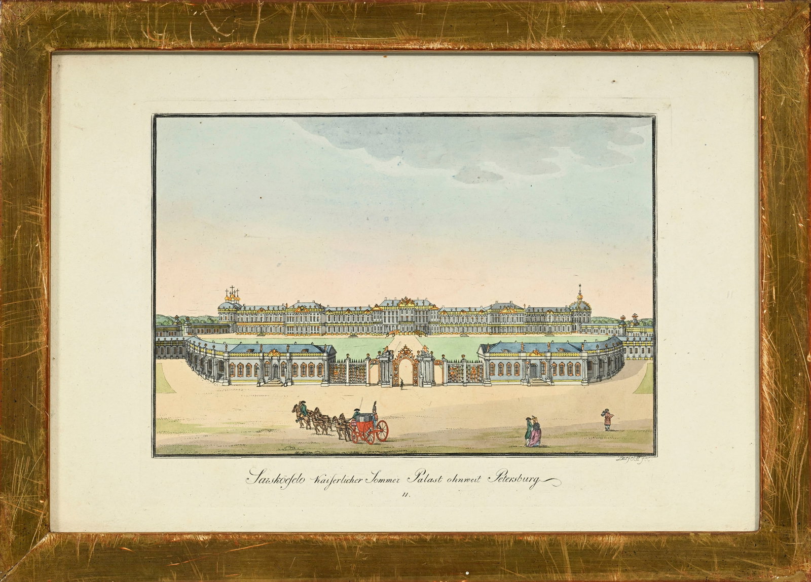 Friedrich Durfedlt (1765-1827), 14 gravures rehaussées à l'aquarelle de monuments et de vi - 13