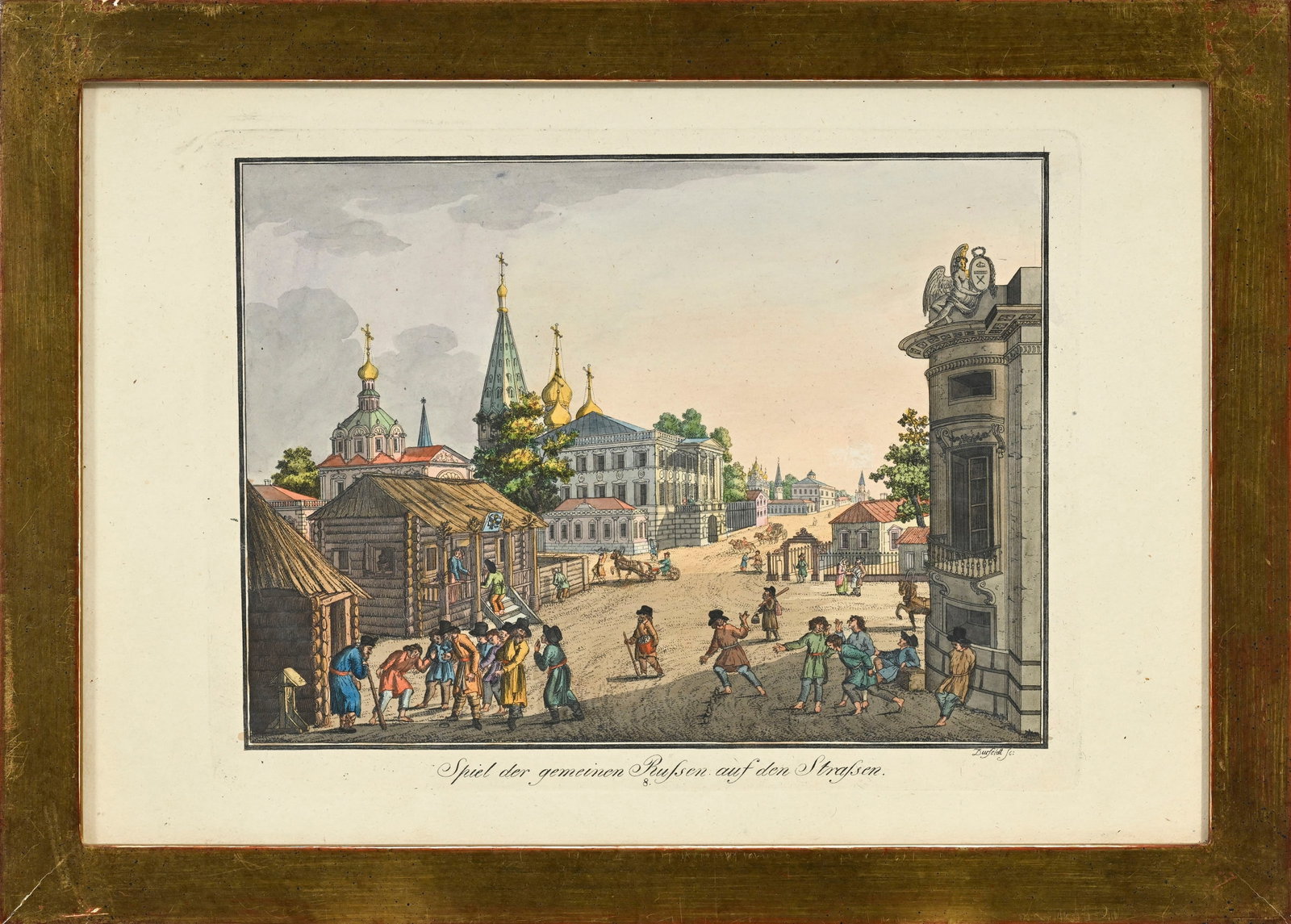 Friedrich Durfedlt (1765-1827), 14 gravures rehaussées à l'aquarelle de monuments et de vi - 14