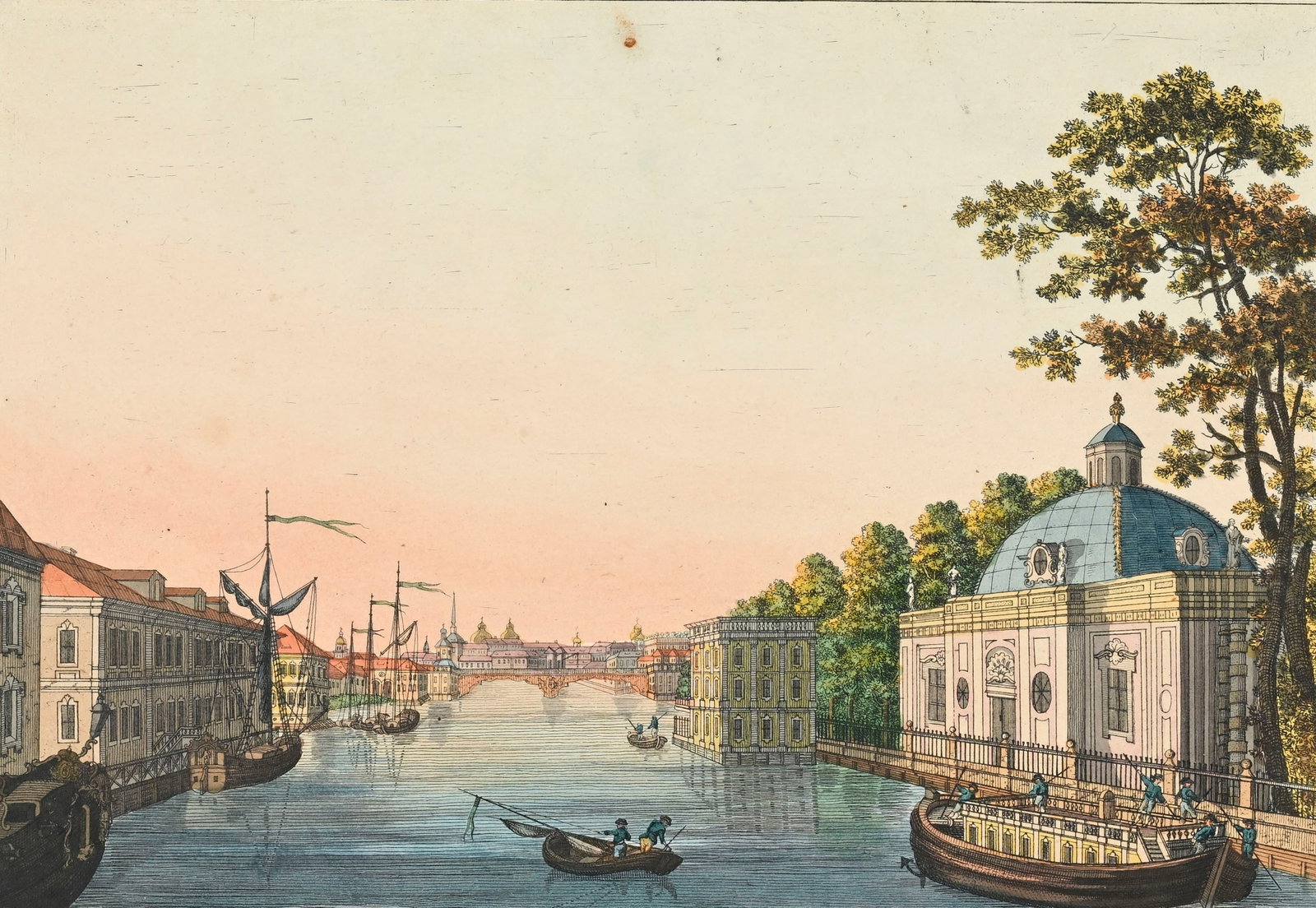 Friedrich Durfedlt (1765-1827), 14 gravures rehaussées à l'aquarelle de monuments et de vi - 18