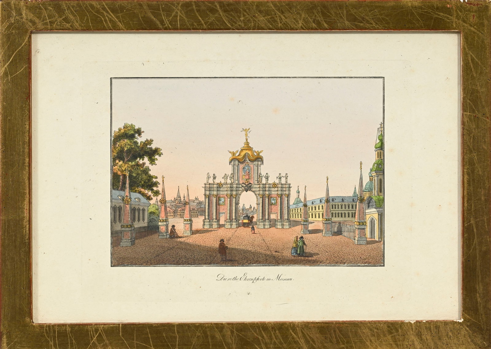 Friedrich Durfedlt (1765-1827), 14 gravures rehaussées à l'aquarelle de monuments et de vi - 4