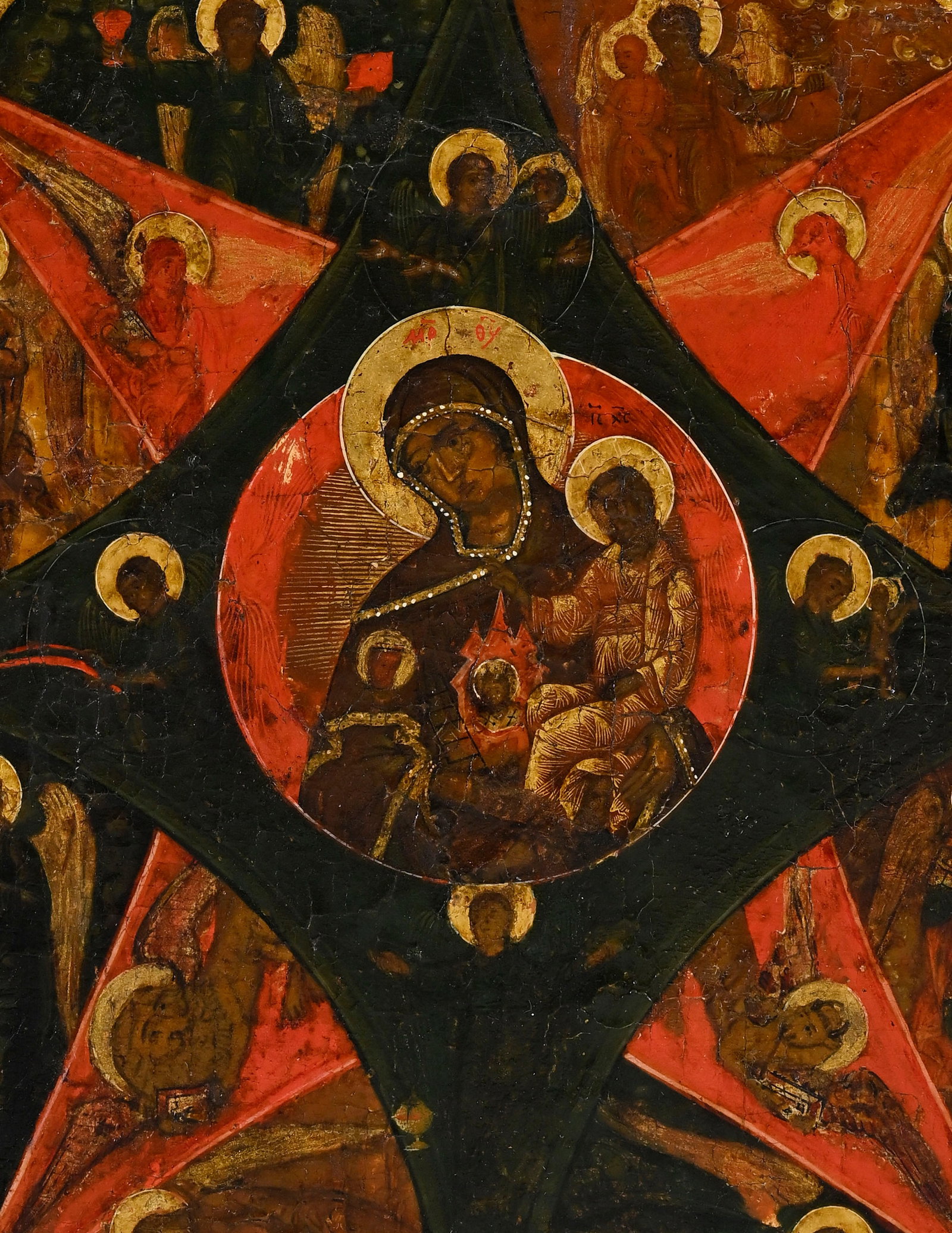 La Vierge au Buisson Ardent, icône sur panneau, Russie XVIIIe s., 31,5x27 cm Provenance : Fami - 2