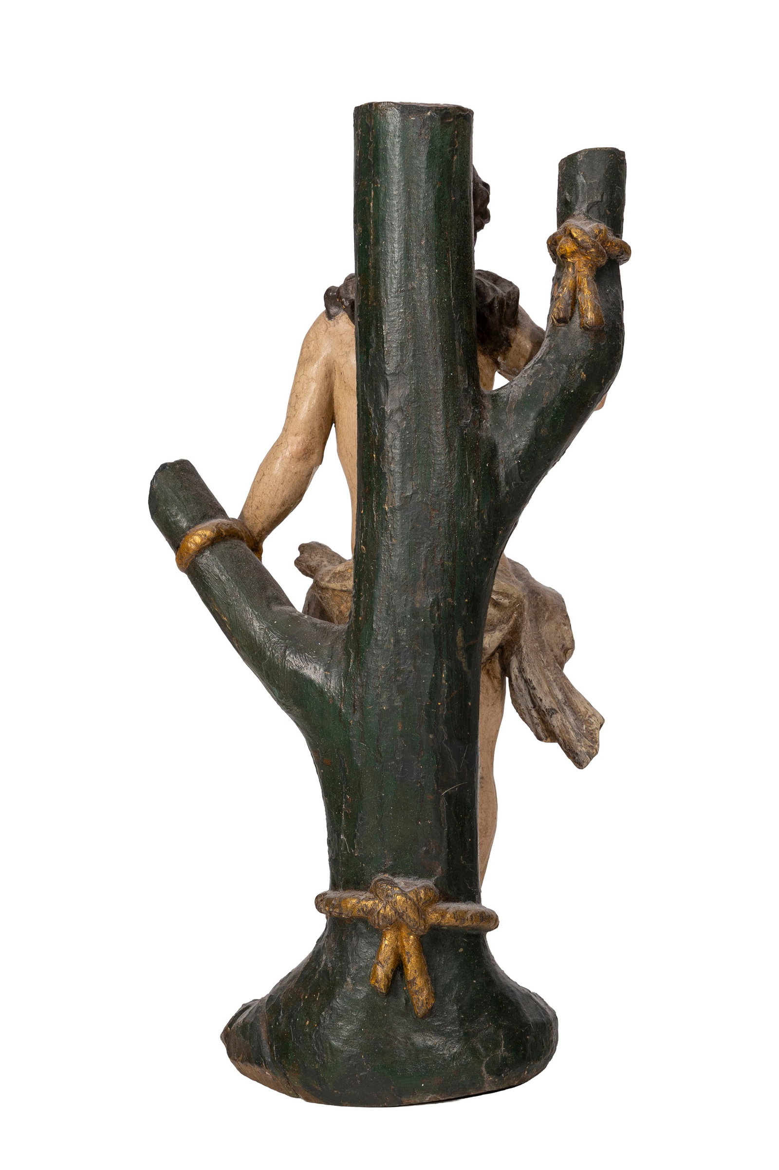 Saint Sébastien, sculpture du saint martyr en bois polychrome, XVIIe s., h. 41,5 cm Provenance - 3