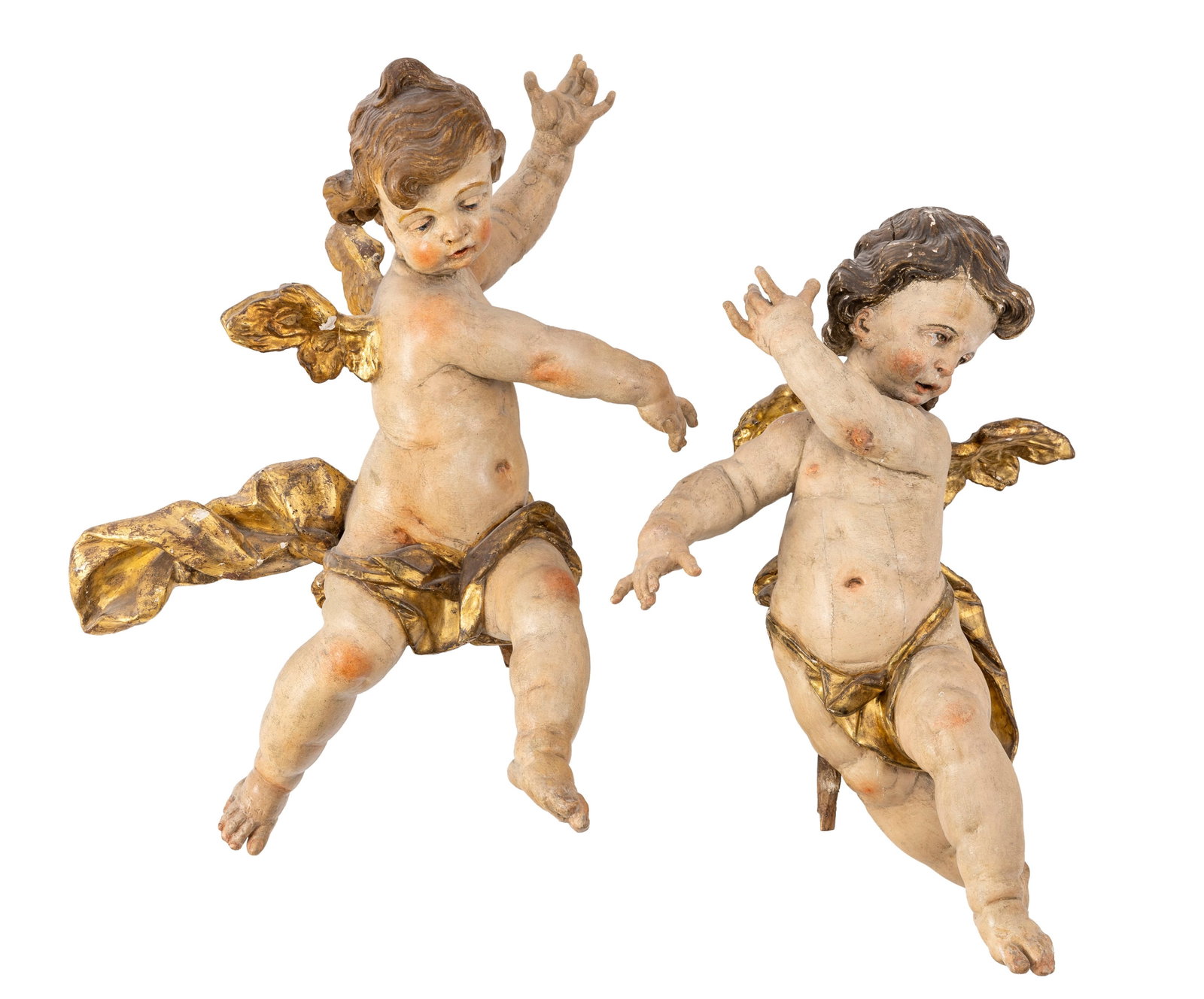 Johann Meinrad Guggenbichler (1649-1723), attribué à, Paire d'angelots en bois sculpté - 2