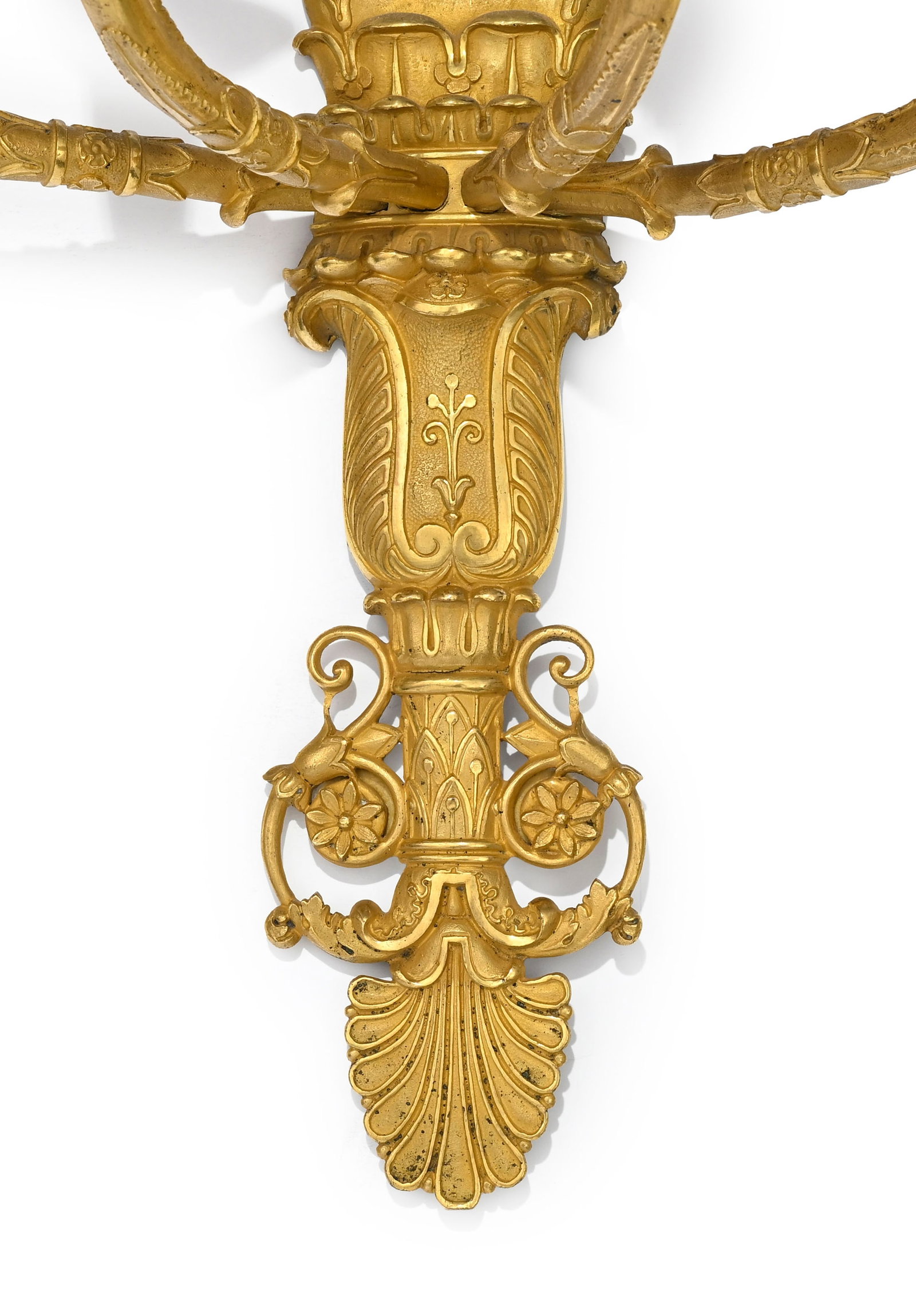 Applique d'époque Restauration, en bronze doré et ciselé, à décor d'une lyr - 3
