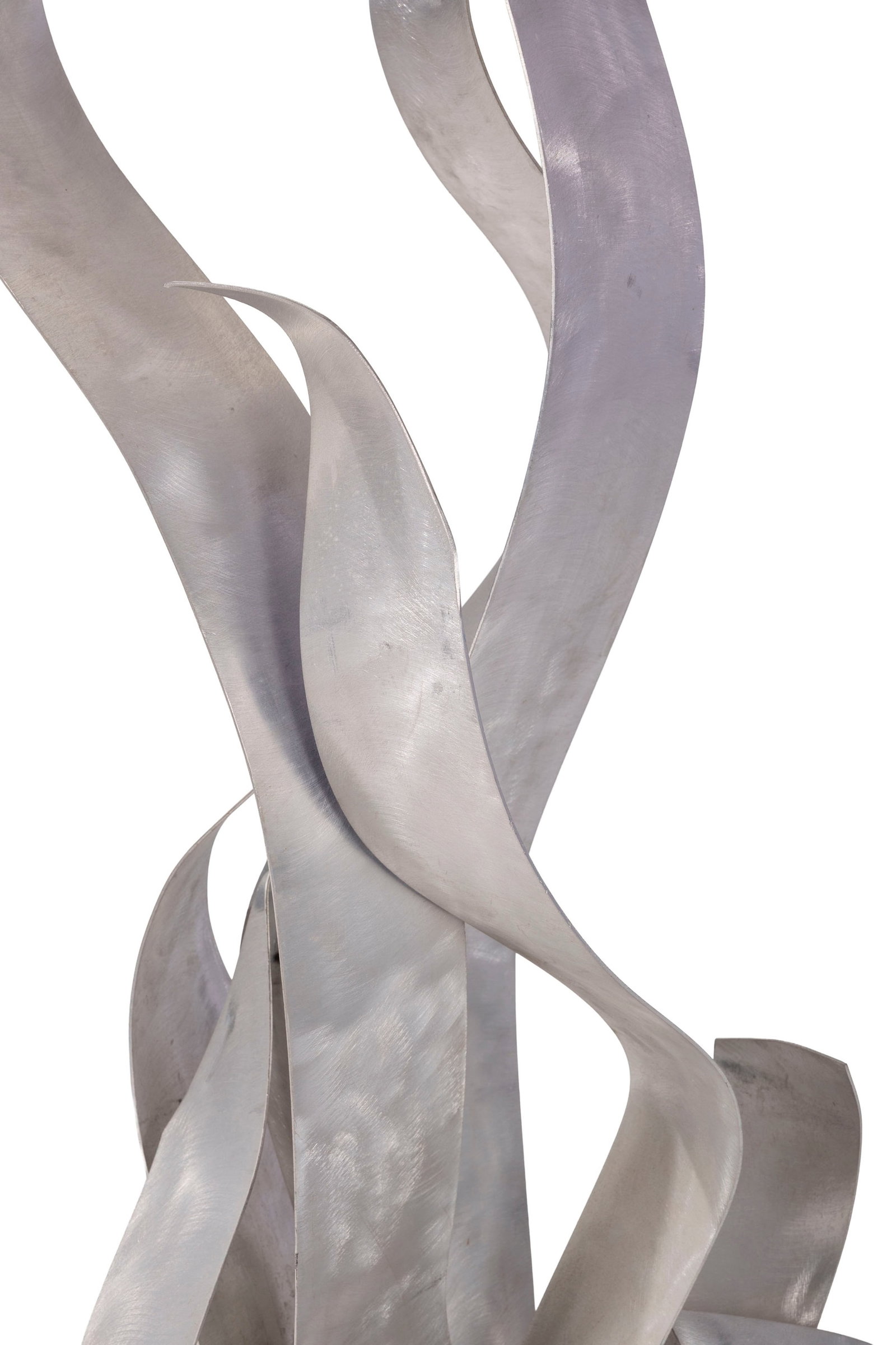 Sculpture lumineuse par Pascal Bejeannin, XXIe s., en lames d'aluminium vissées polies et bross - 2