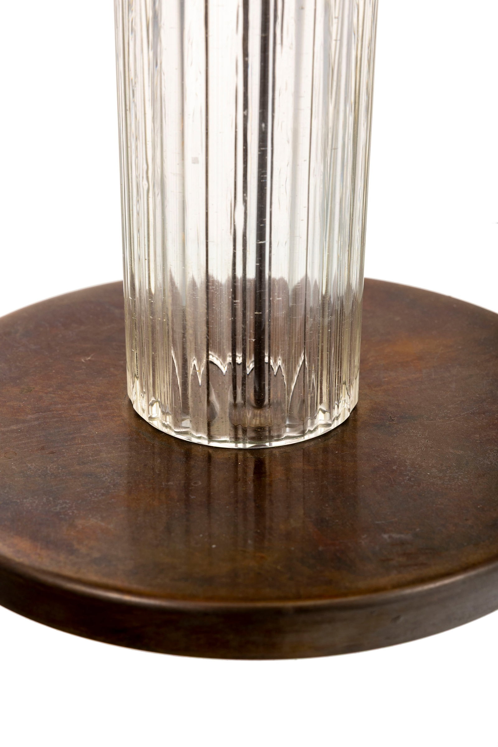 Lampe de salon Cordonata 835 pour Venini, Italie, circa 1976, en verre transparent et fumé, bas - 3