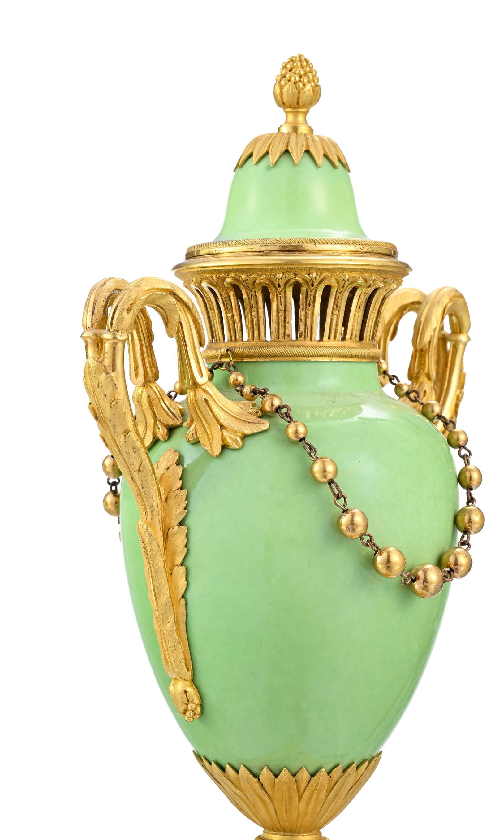 Paire de vases pot-pourri d'époque Louis XVI, en porcelaine de Locré à glaçure v - 6