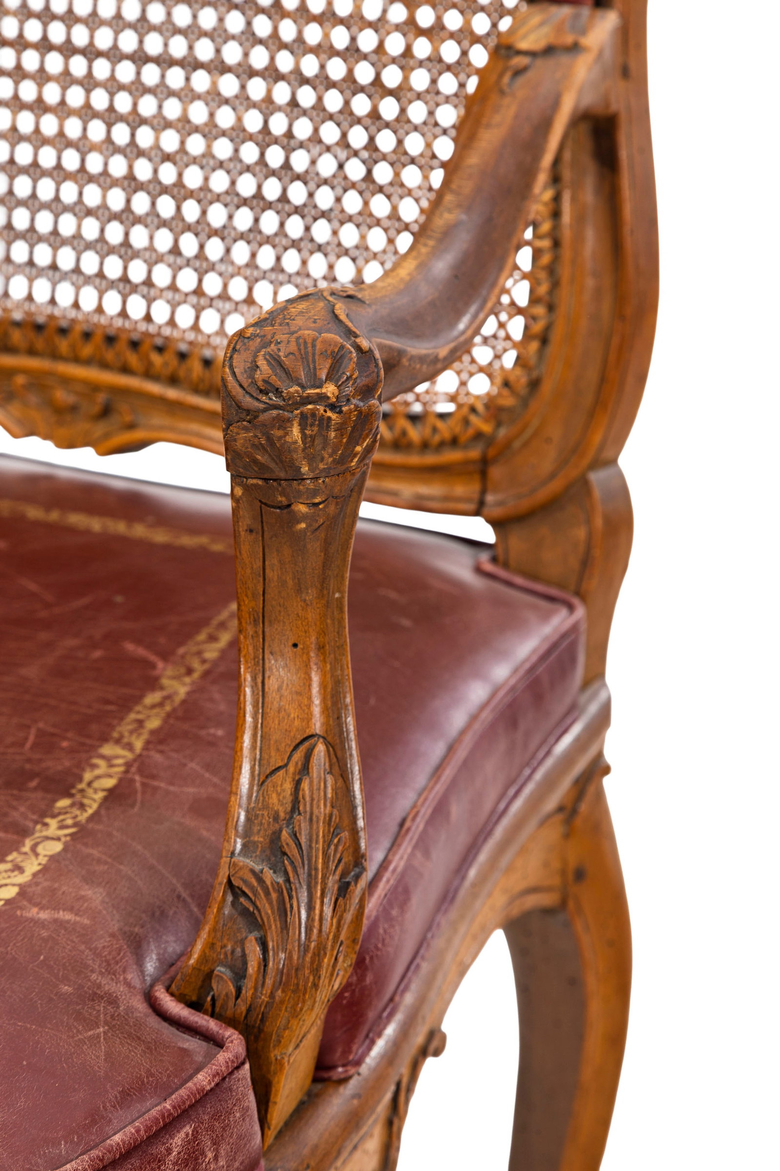 Fauteuil d'époque Régence estampillé L.CRESSON, en hêtre mouluré et sculpt& - 2