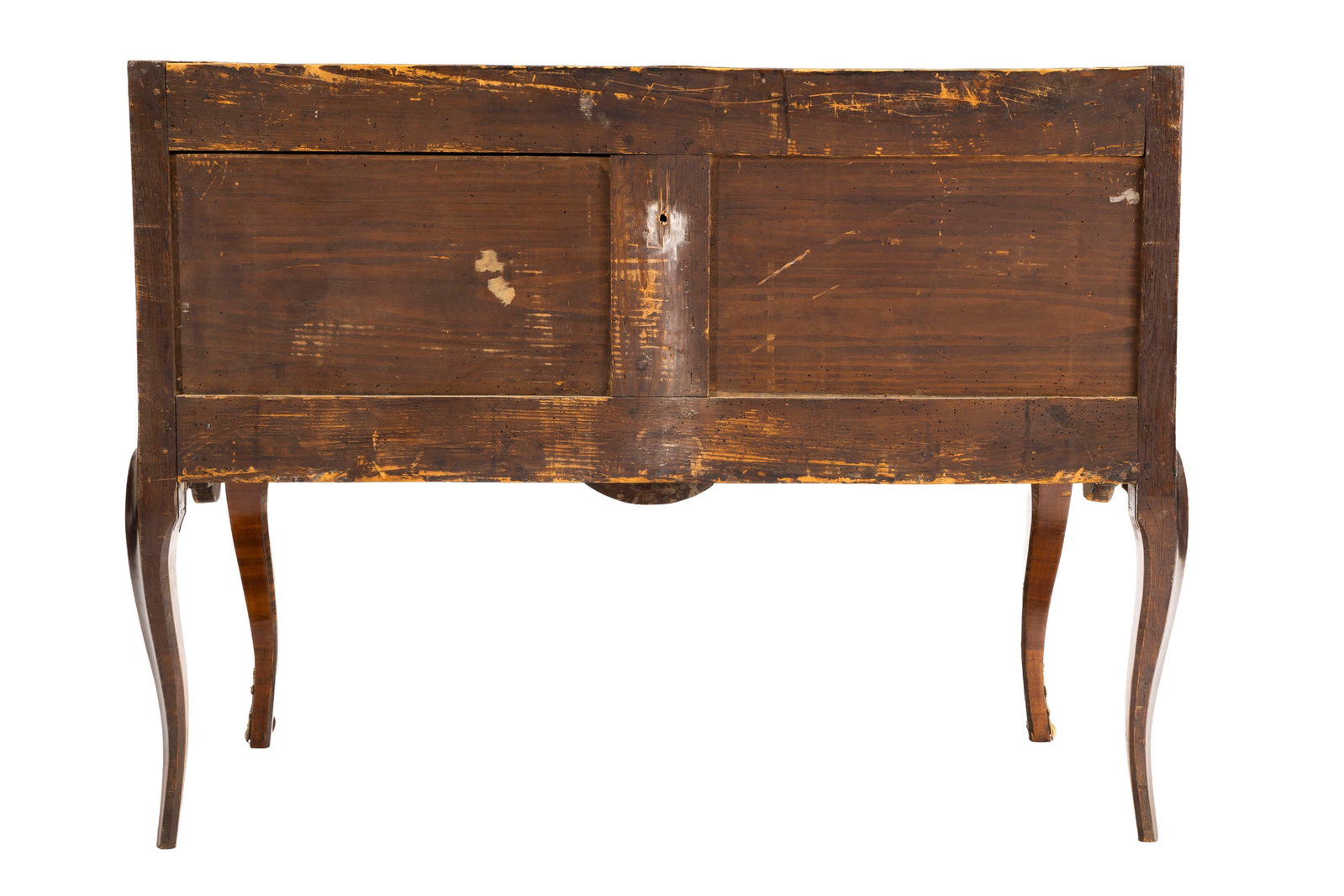 Commode, probablement Italie, XVIIIe s., en placage de bois de rose, palissandre et marqueterie aux  - 4