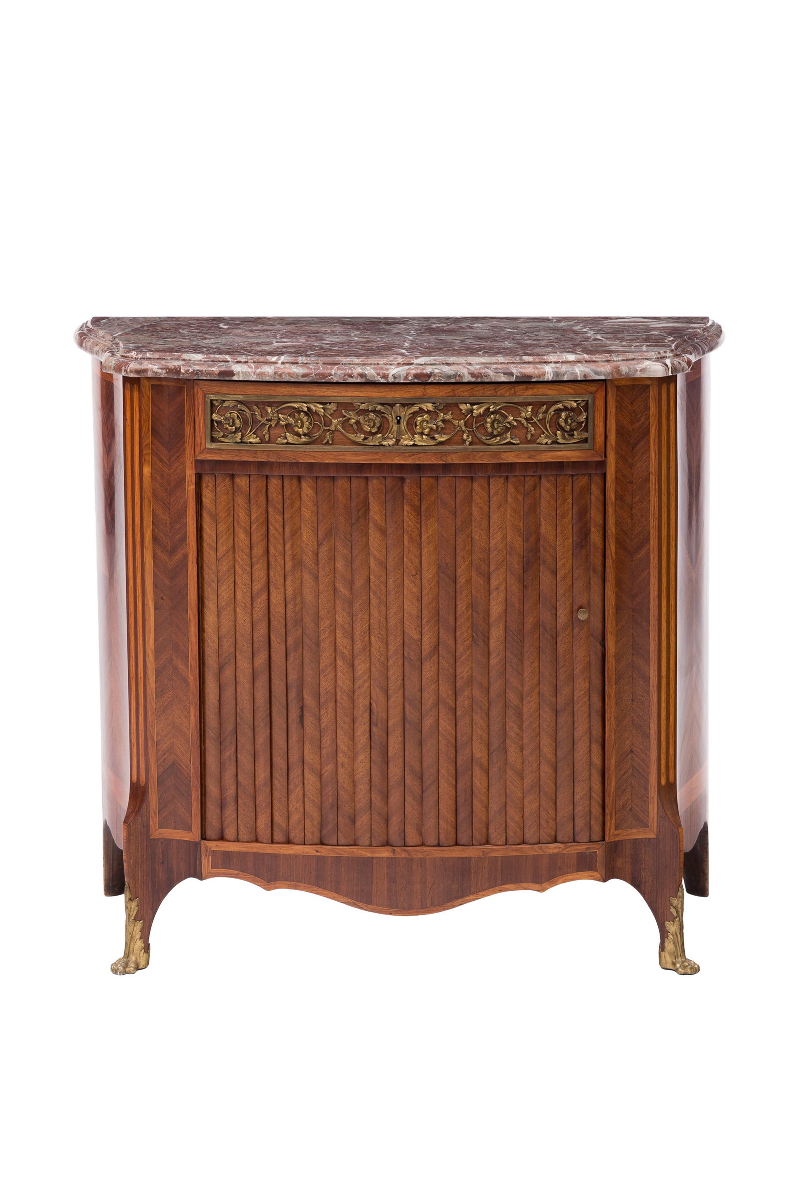 Cabinet de style Transition, XXe s., par la maison Jansen, en placage de bois de rose, façade o - 2