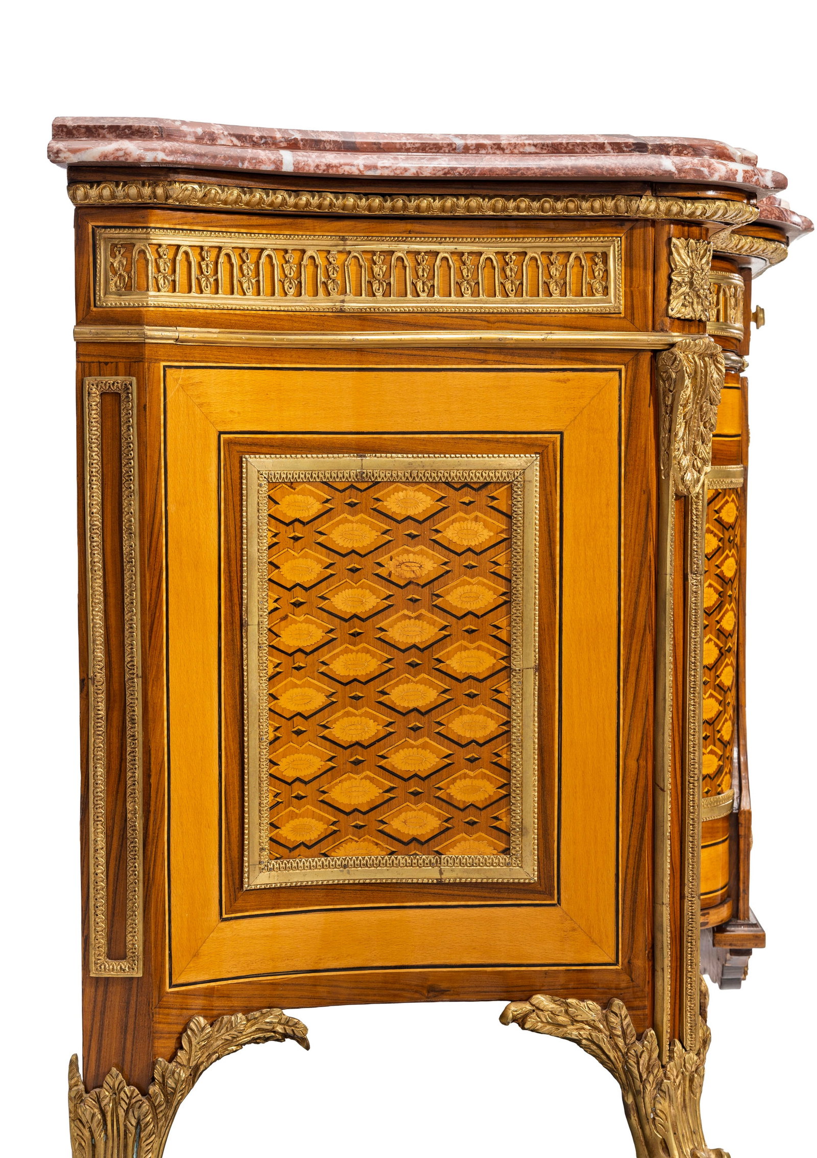 Commode de style Louis XVI d'après un modèle de Jean-Henri Riesener, XXe s., en placage de - 5