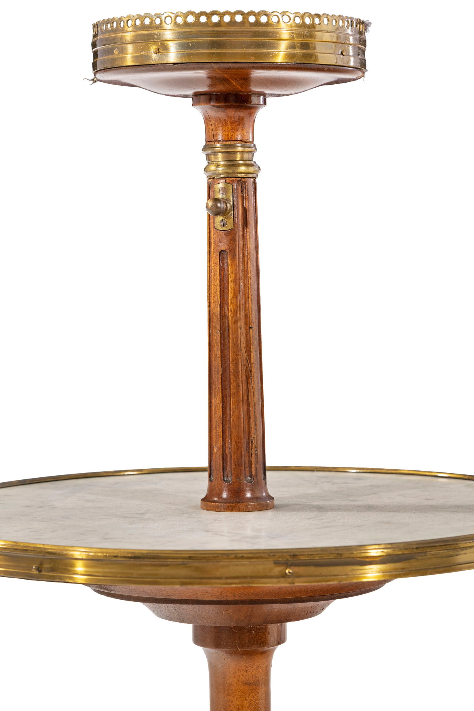 Serviteur muet de style Louis XVI, XIXe s., en acajou et placage d'acajou, plateaux circulaires en m - 2