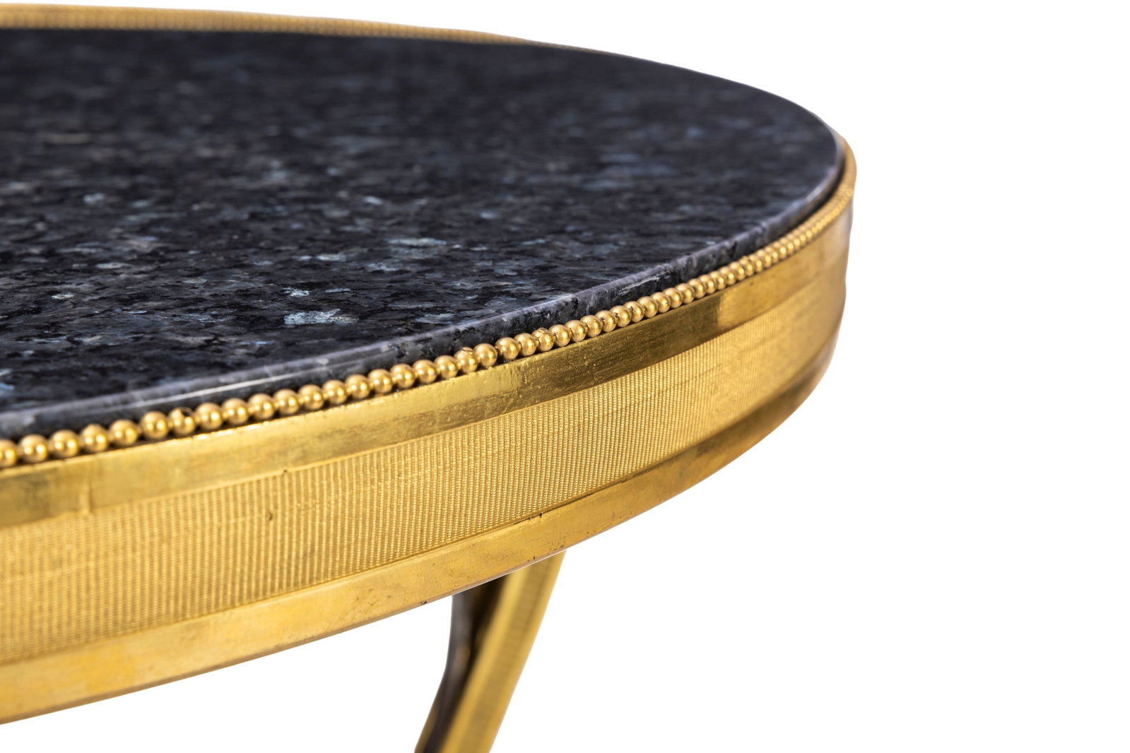 Guéridon Néoclassique, fin du XIXe s., en bronze ciselé et doré à déco - 3
