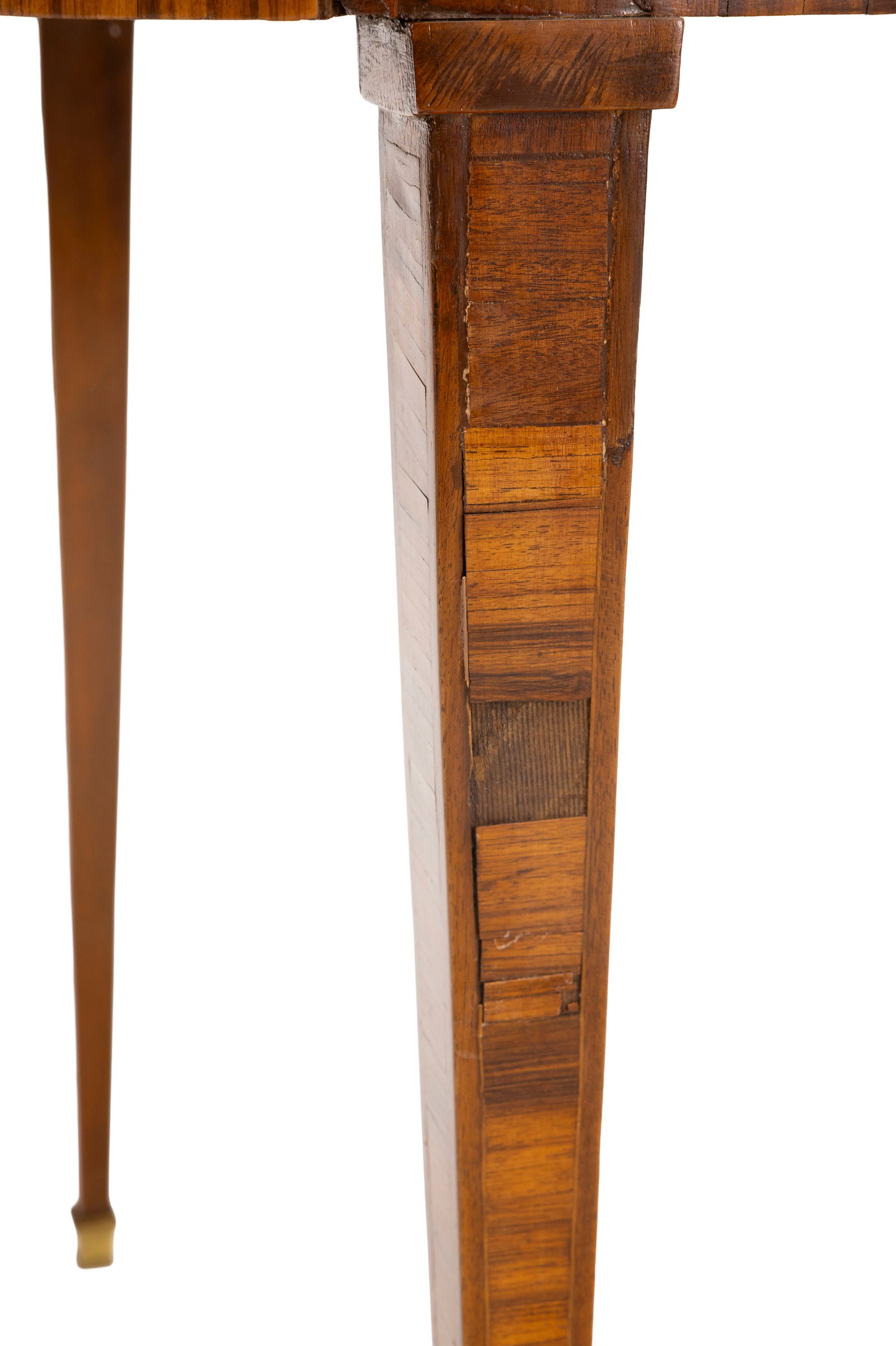 Guéridon de style Louis XVI, XIXe s., en placage de bois de rose et ornementations en bronze do - 4