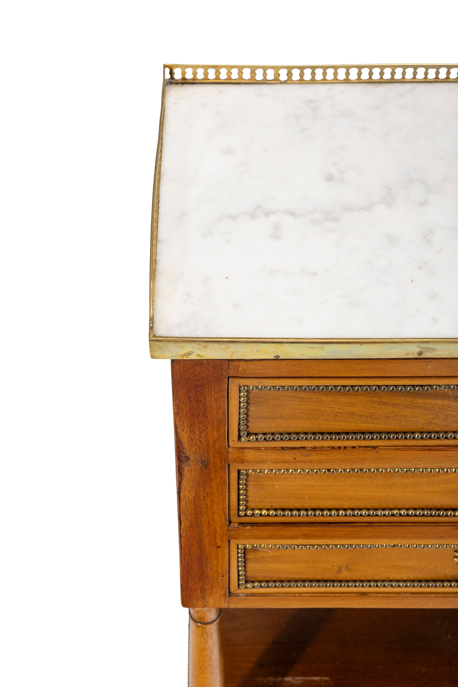 Table de salon en partie d'époque Louis XVI, en placage d'acajou, ouvrant par trois tiroirs en  - 2