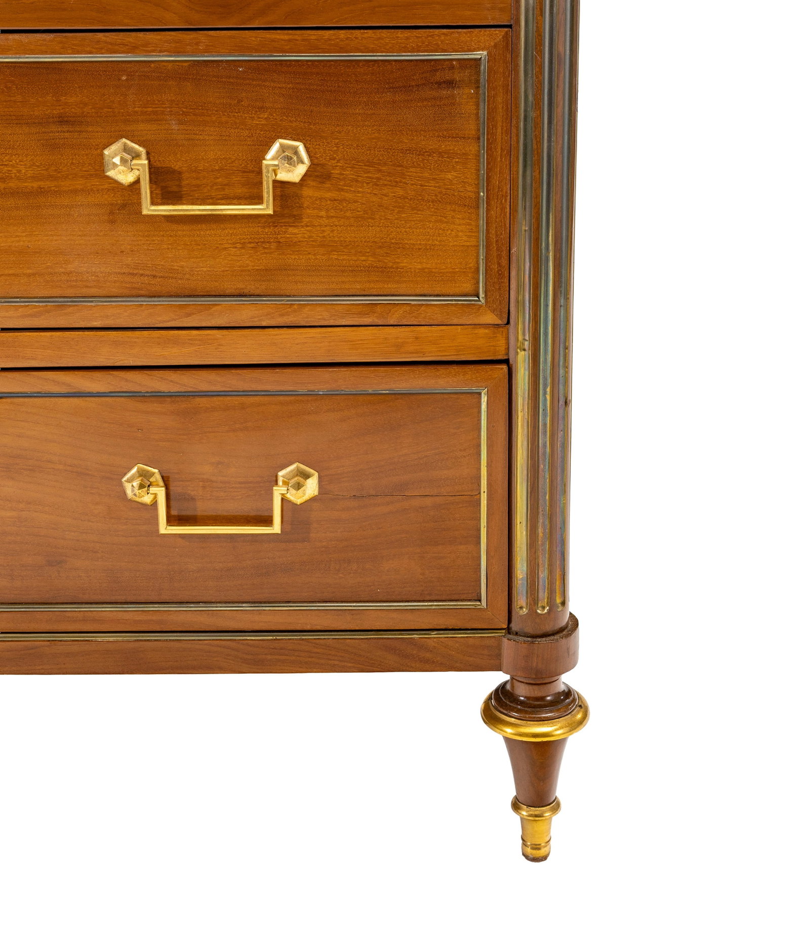 Secrétaire à abattant d'époque Louis XVI, en acajou, placage d'acajou et incrustation - 3