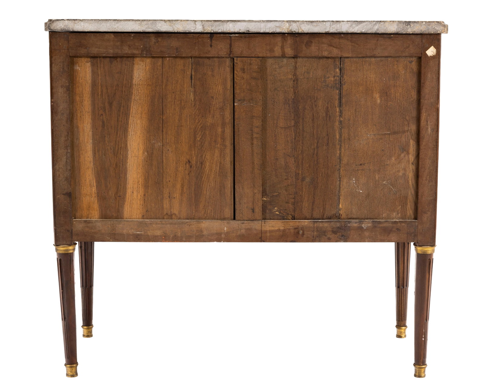Commode d'époque Louis XVI estampillée E.AVRIL et JME, en placage d'acajou, façade &# - 4