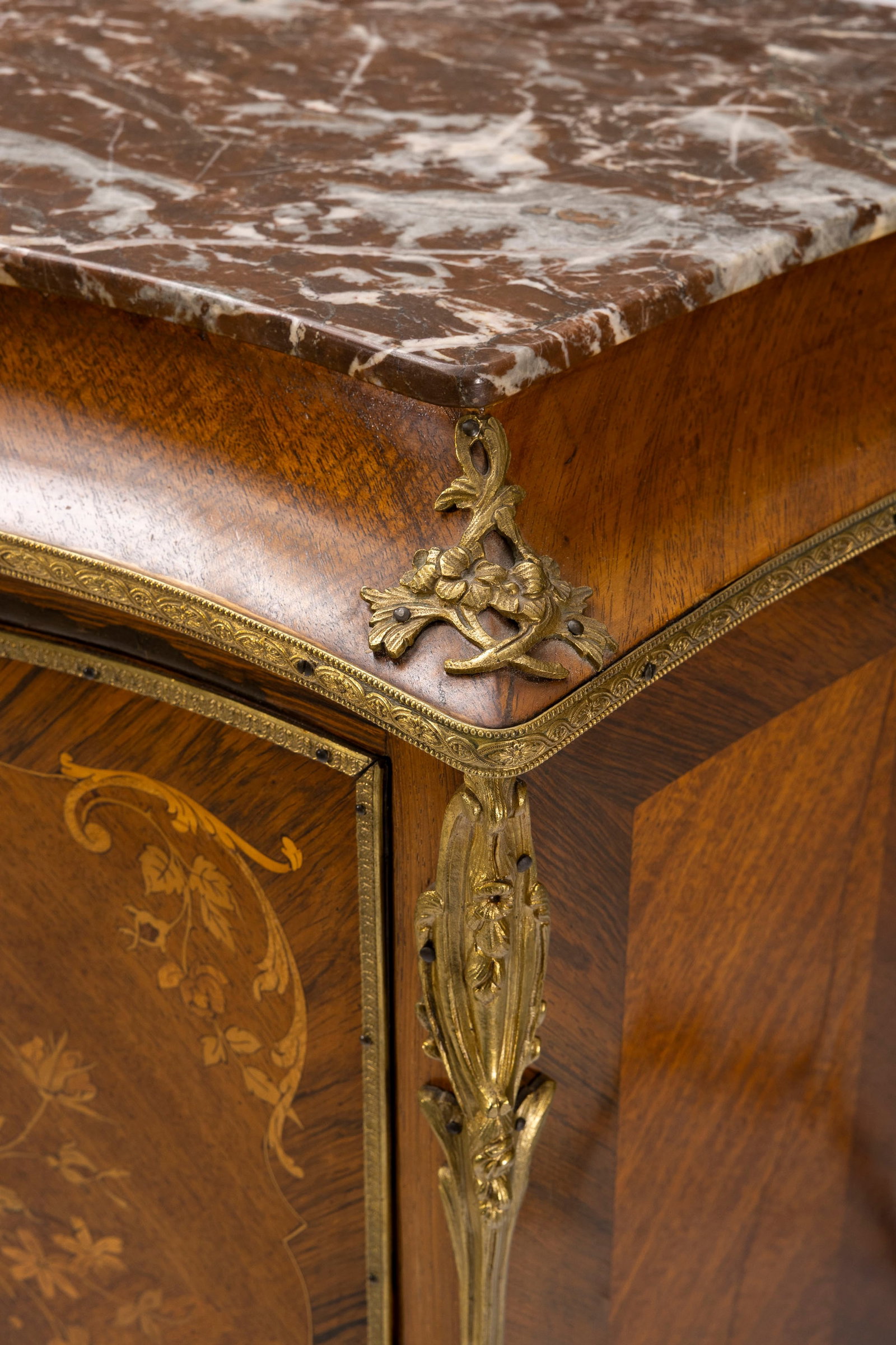 Secrétaire à abattant d'époque Napoléon III, en placage de bois de rose et marqu - 2