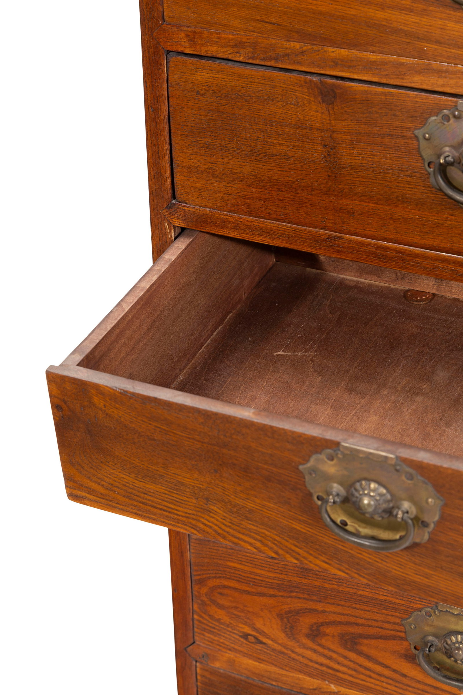 Cabinet, probablement Japon, XXe s., ouvrant en façade par onze tiroirs, 127x45x30 cm - 3
