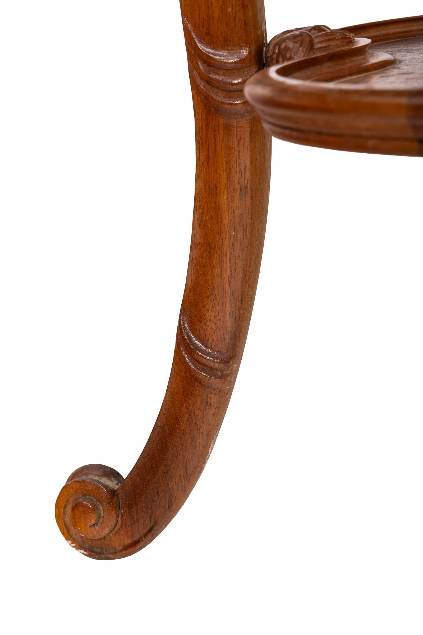 Paire de guéridons Libellules d'époque Art Nouveau signés Gallé, en noyer moulur - 12