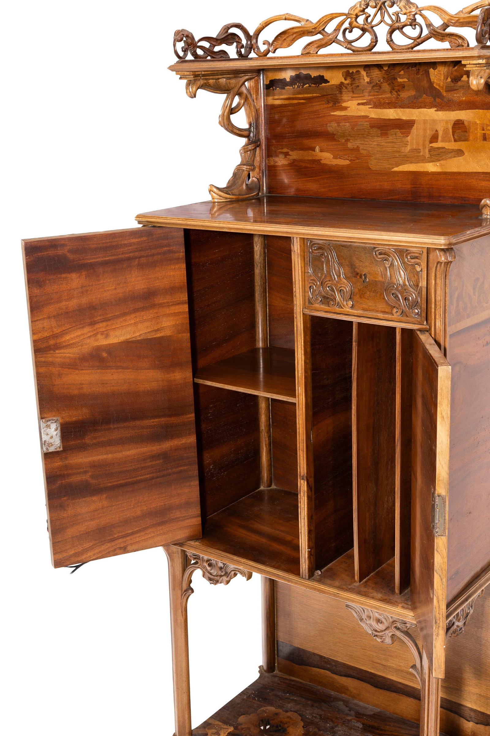 Deux cabinets dits "aux Grenouilles" d'époque Art Nouveau signés E.Gallé, en hêt - 2