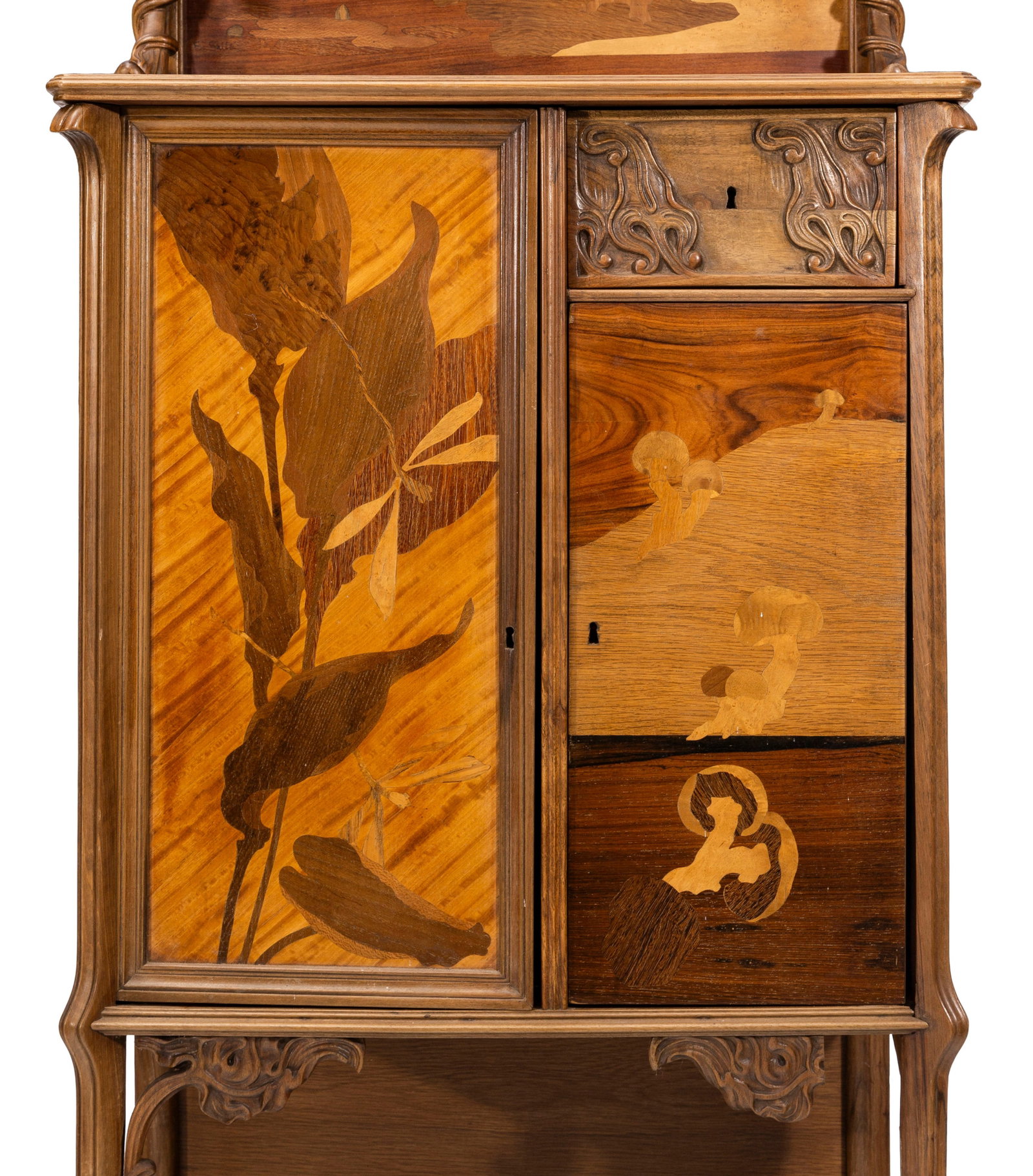 Deux cabinets dits "aux Grenouilles" d'époque Art Nouveau signés E.Gallé, en hêt - 5