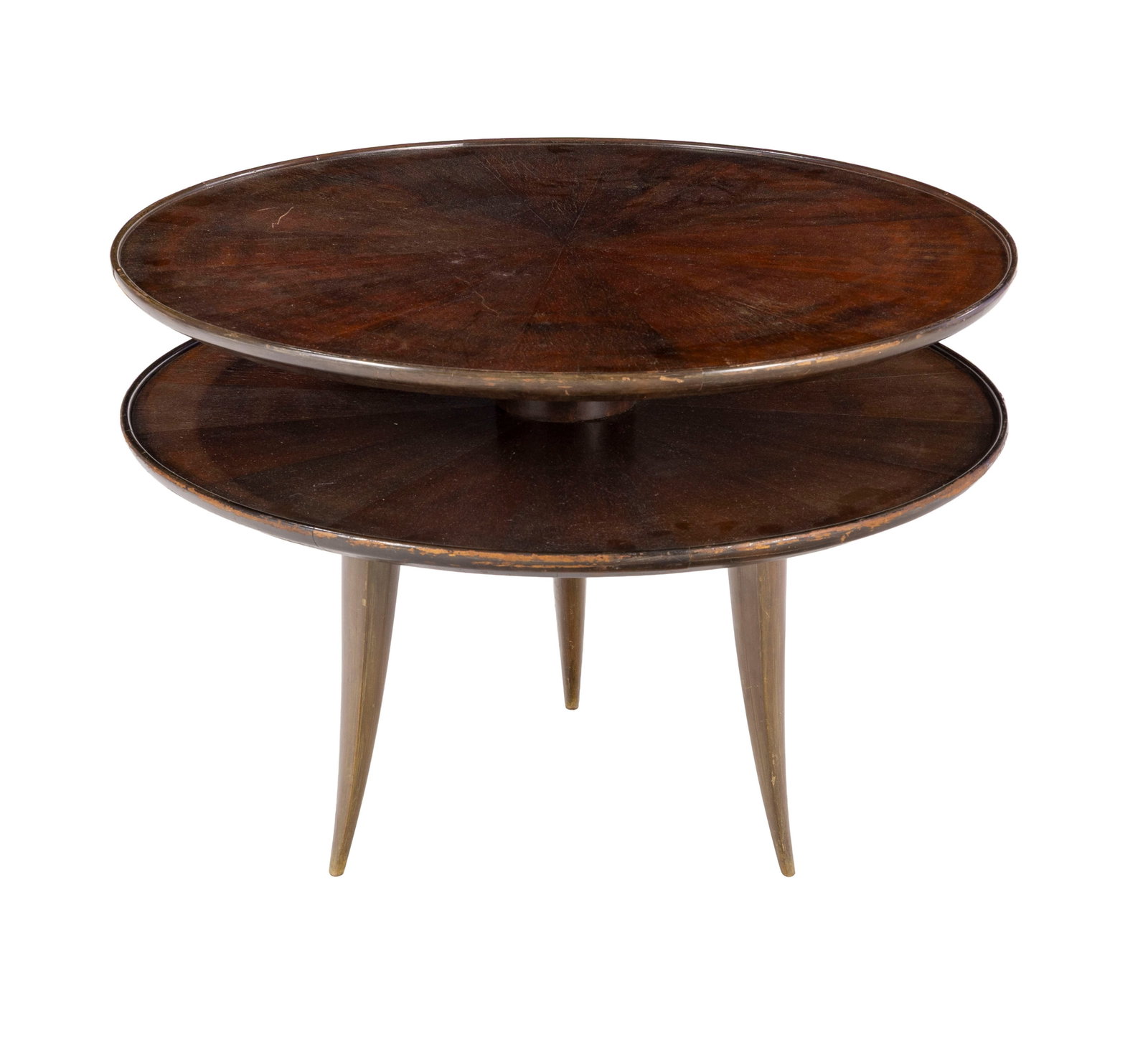 Guéridon de style Art Déco dans le goût d'Emile-Jacques Ruhlmann, XXe s., en bois tei - 2