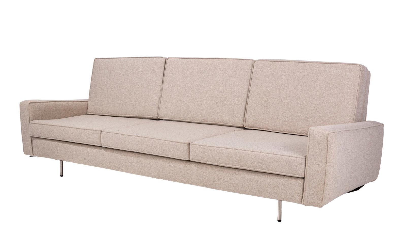 Canapé 3 places 25 BC par Florence Knoll (1917-2019), édition Wohnbedarf, garniture en tis (1 of 3)