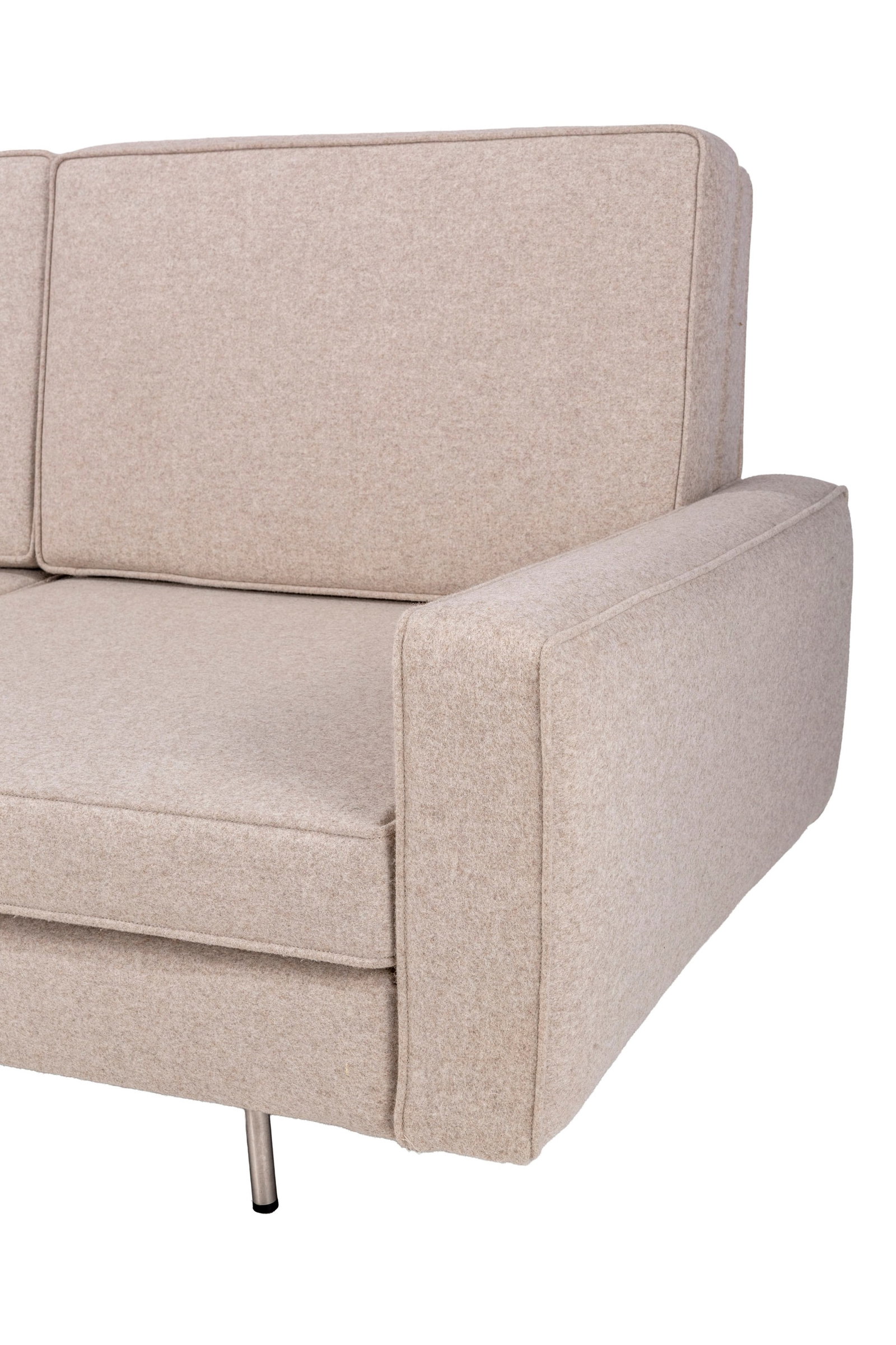 Canapé 3 places 25 BC par Florence Knoll (1917-2019), édition Wohnbedarf, garniture en tis - 2