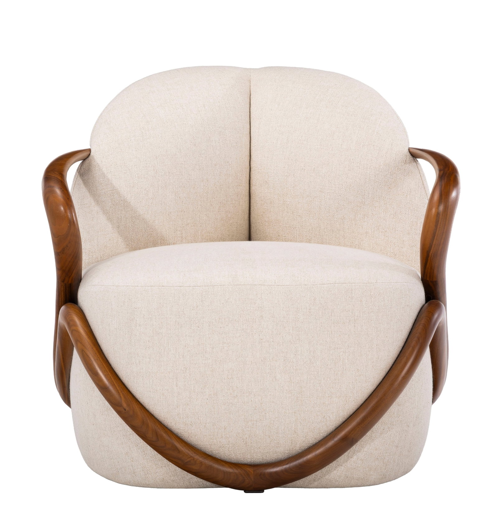 Fauteuil HUG par Rossella Pugliatti (né en 1967), édition Giorgetti, structure en noyer, g - 2