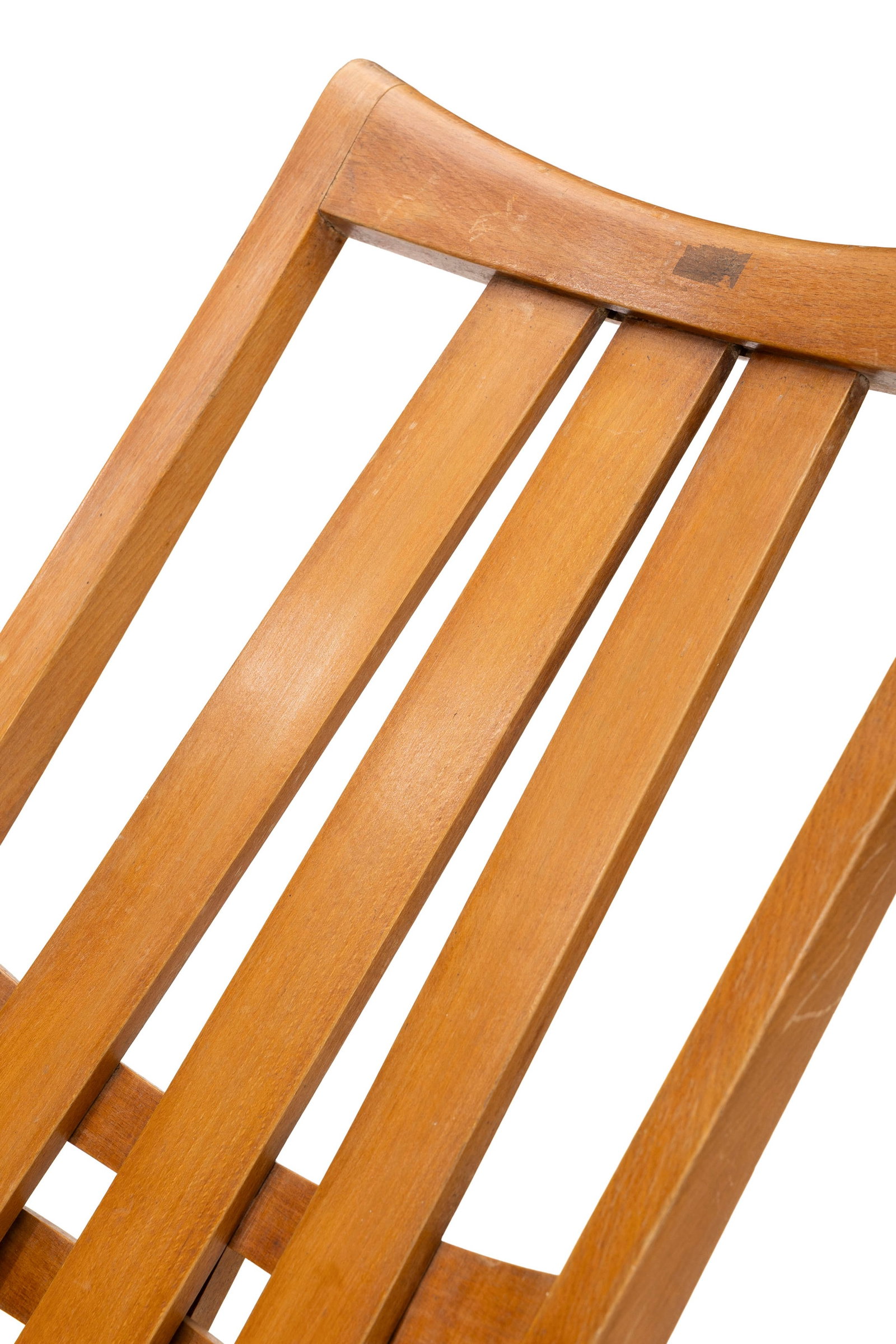 Chaise pliante, XXe s., en bois fruitier, garniture de l'assise en velours vert - 2