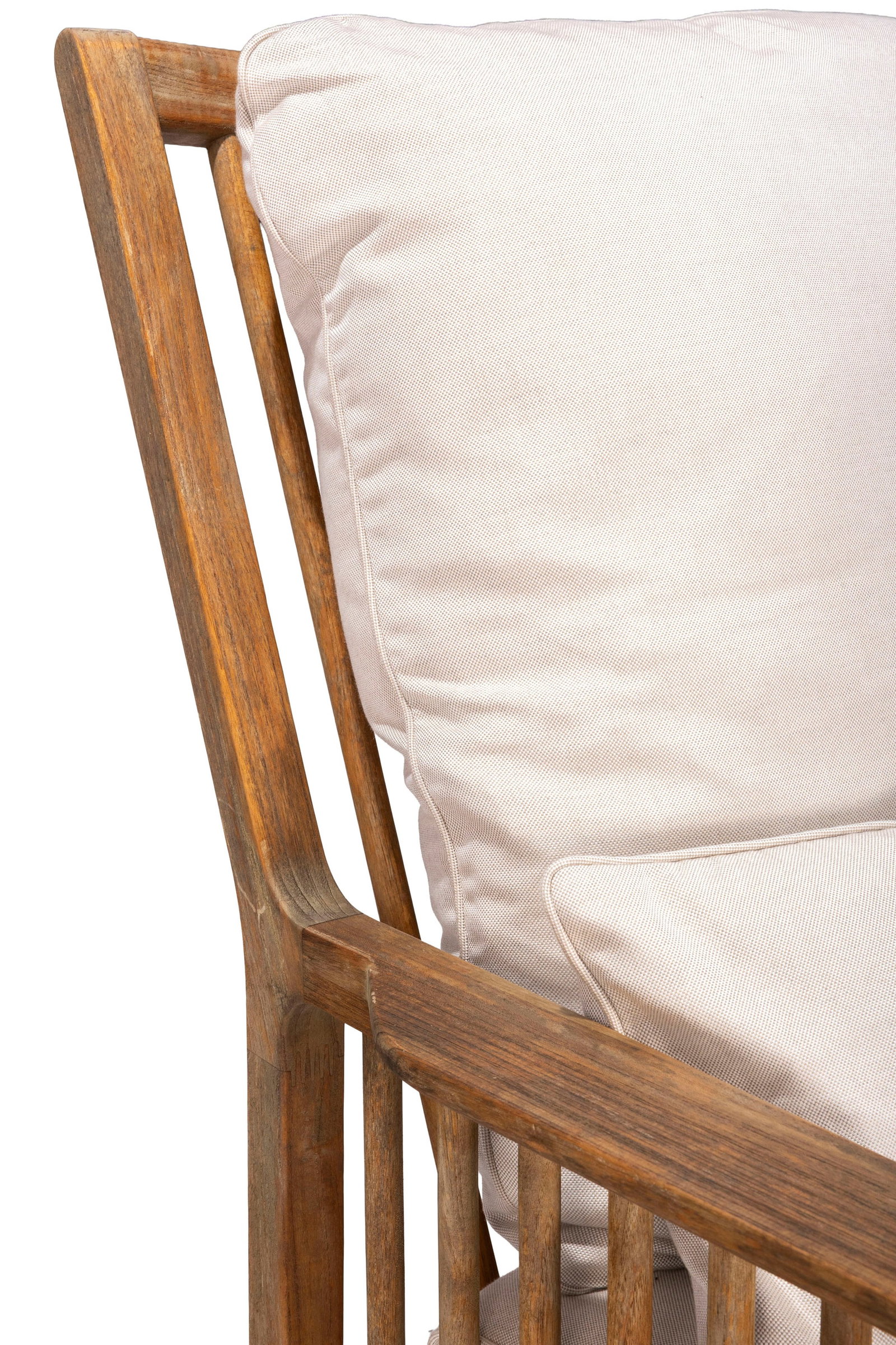 Paire de Rocking chairs de jardin New Haven, édition Garpa, XXIe s., en teck, coussins garnis d - 2