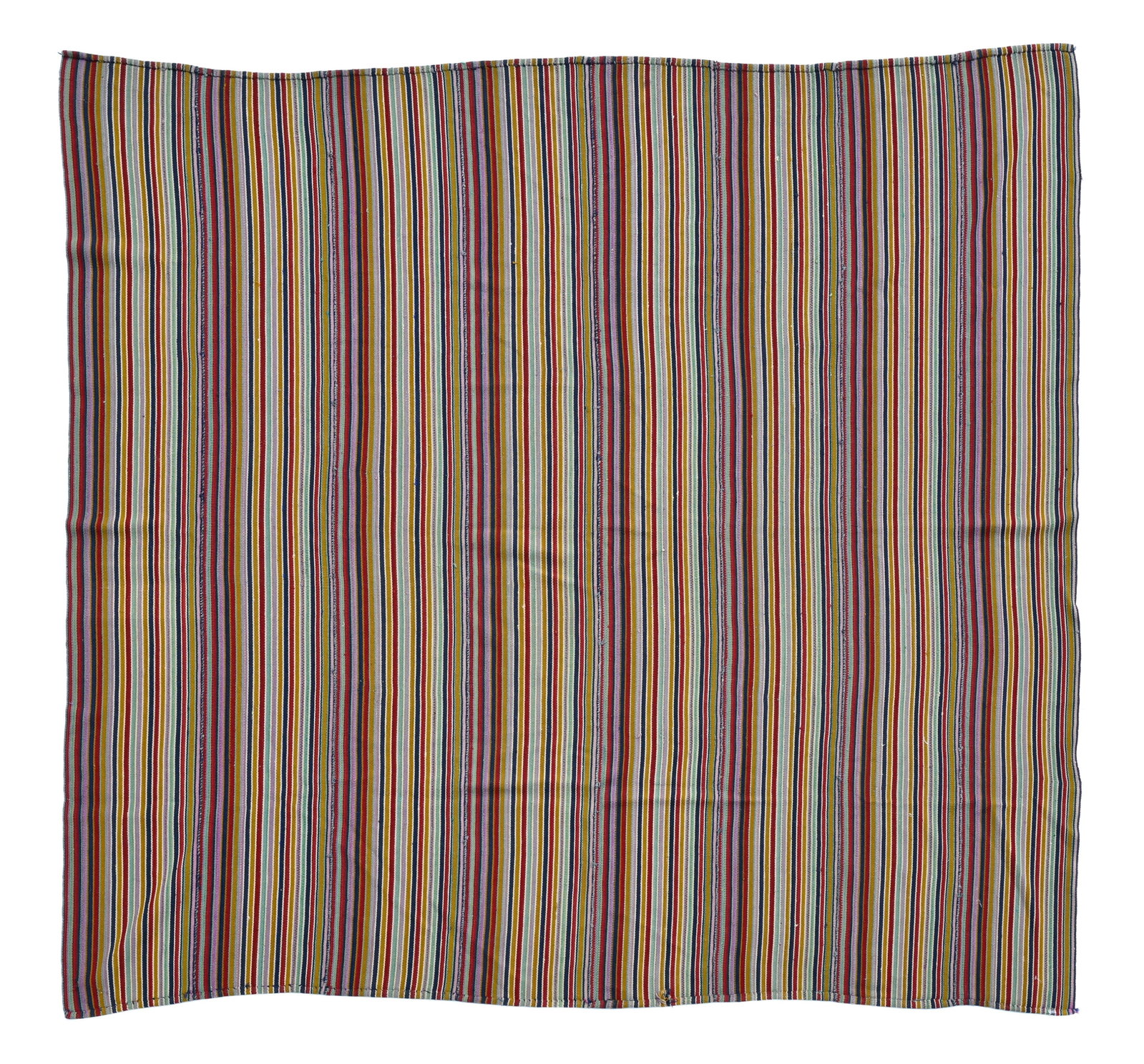 Jajim Shahsavan, Iran, 1ère moitié du XXe s., à décor de rayures polychromes, 22: Jajim Shahsavan, Iran, 1ère moitié du XXe s., à décor de rayures polychromes, 227x214 cm