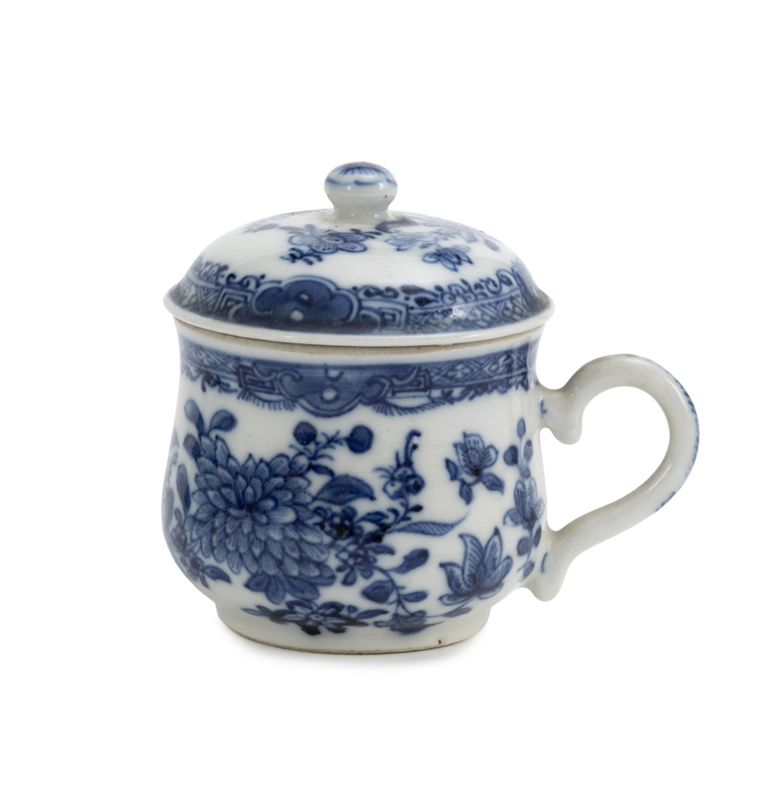Ensemble de 10 porcelaines bleu blanc, Chine, dynastie Qing, comprenant: 2 théières, chacu - 3