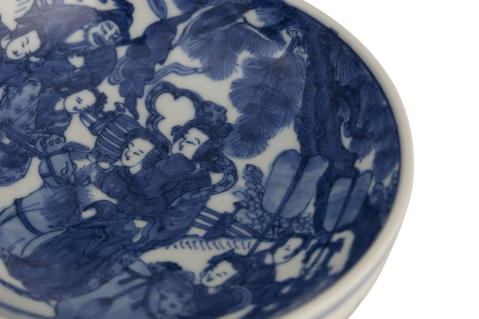 2 zhuge (réchauds) en porcelaine, Chine, dynastie Qing, décor en bleu, le grand orné  - 2