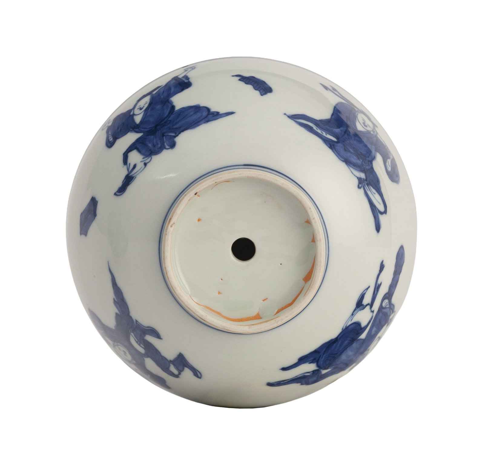 2 zhuge (réchauds) en porcelaine, Chine, dynastie Qing, décor en bleu, le grand orné  - 4