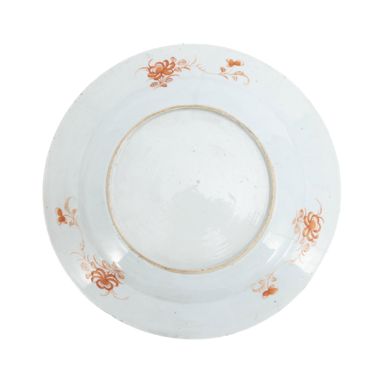 Ensemble de 3 assiettes et 1 ravier ovale en porcelaine famille rose, Chine, XVIIIe s.: 1 assiette o - 6