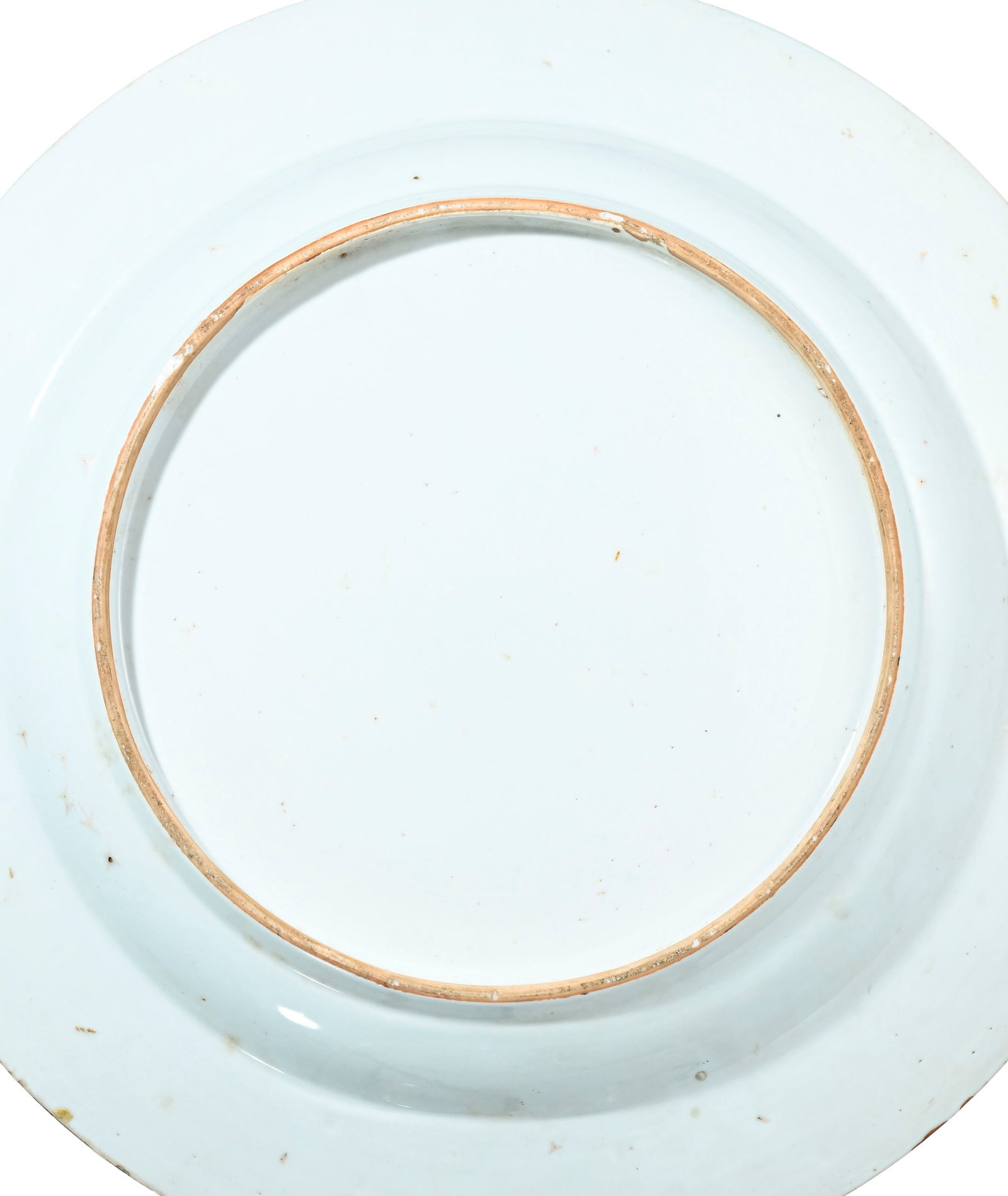 Grand plat en porcelaine famille rose, Chine, XVIIIe s., décor de deux oiseaux parmi des branch - 2