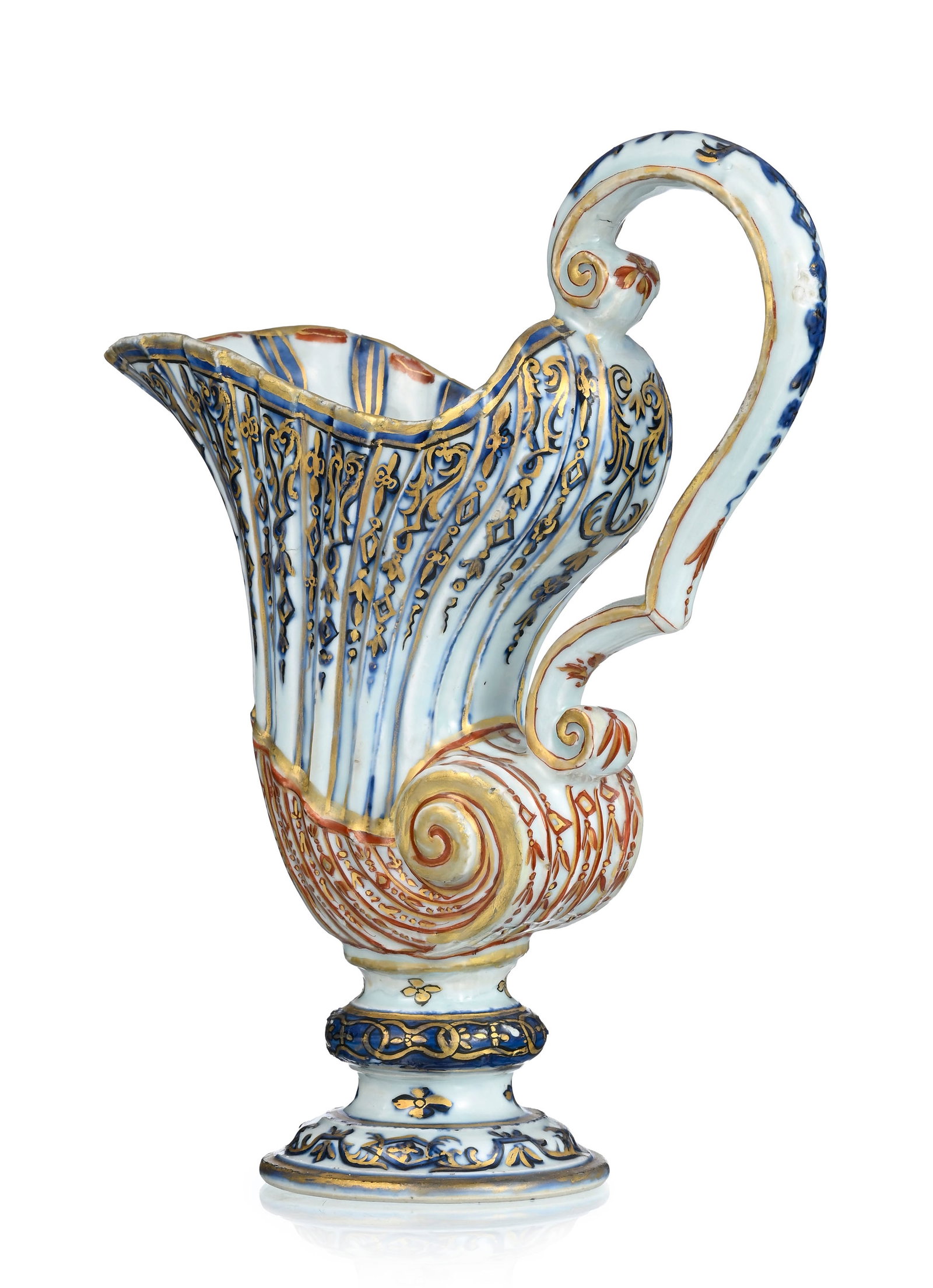Aiguière et son bassin en porcelaine Imari, Chine, XVIIIe s., l'aiguière en forme de nauti - 6