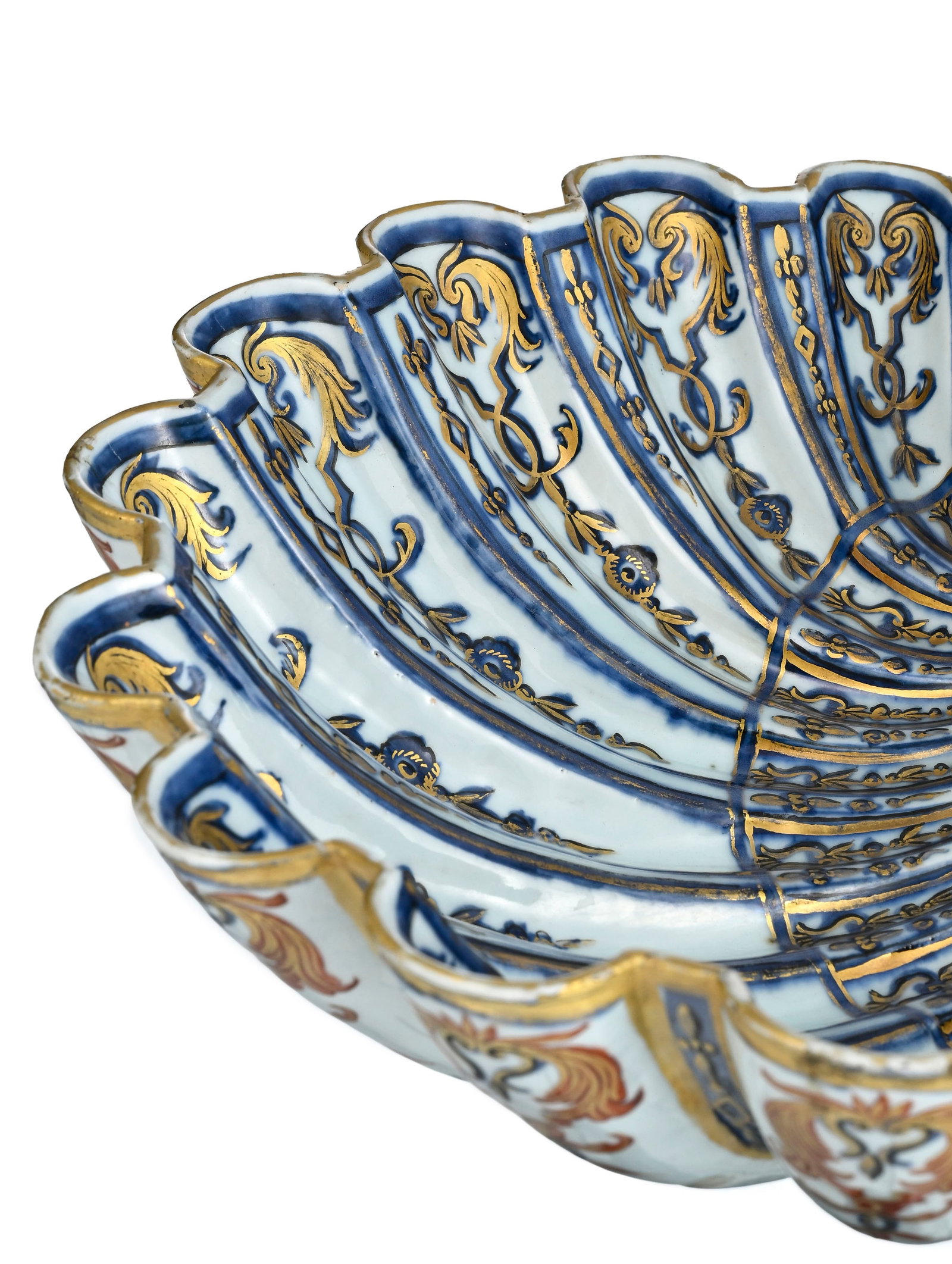 Aiguière et son bassin en porcelaine Imari, Chine, XVIIIe s., l'aiguière en forme de nauti - 8