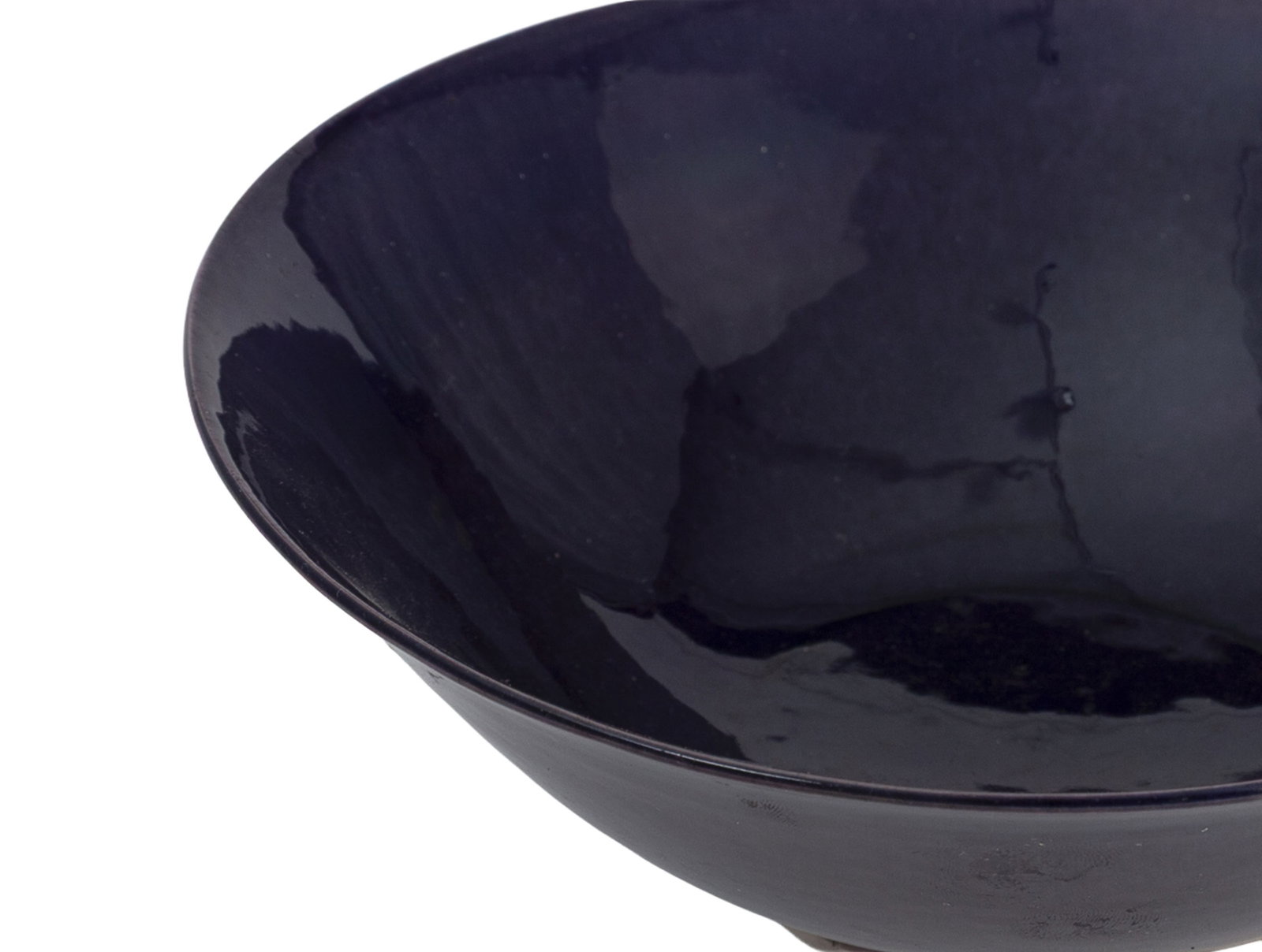 Bol en porcelaine à glaçure monochrome bleue, Chine, XIX-XXe s., diam. 21 cm - 3
