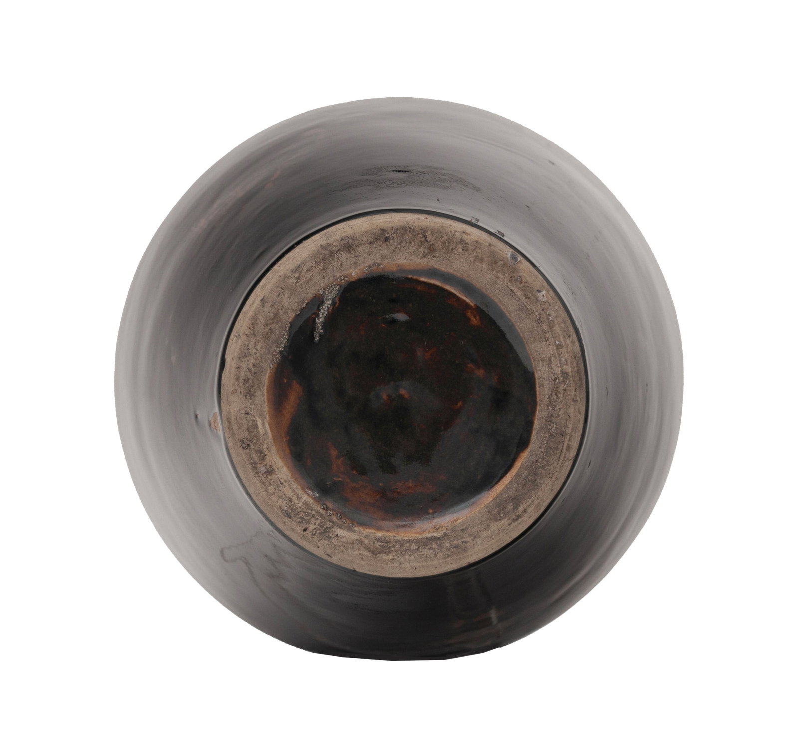 Vase meiping en céramique Cizhou, Chine, XIX-XXe s., décor de caractères et vég& - 2
