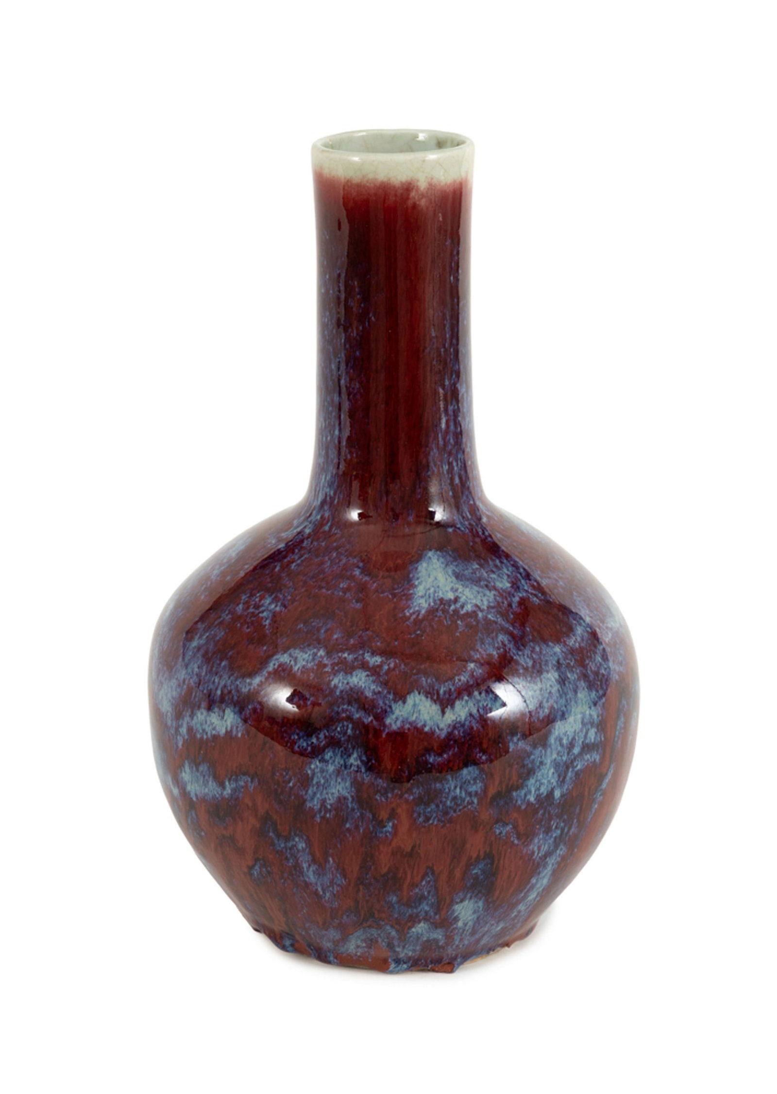 Vase en porcelaine à glaçure flambée, Chine, dynastie Qing, h. 36,5 cm - 2
